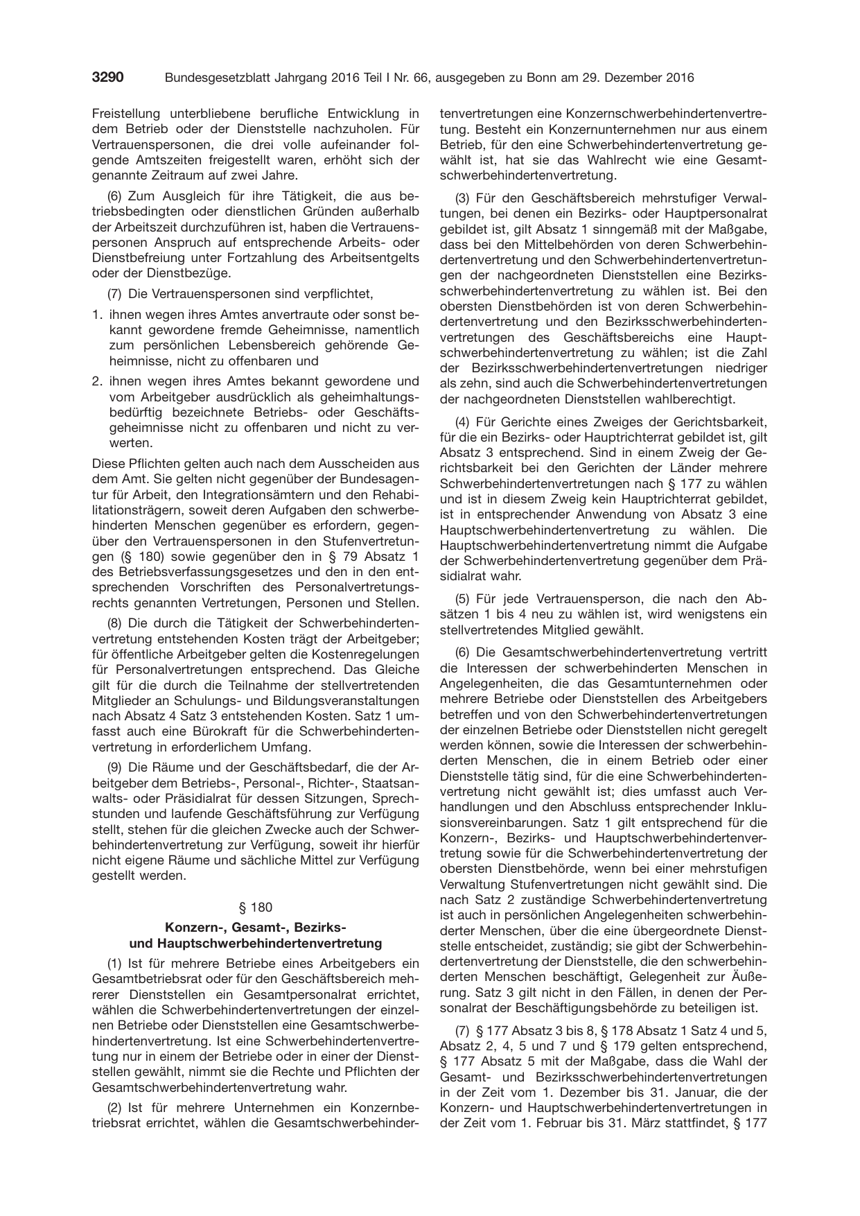 BGBl. 2016, Seite 3290 — Originalseite als Abbildung