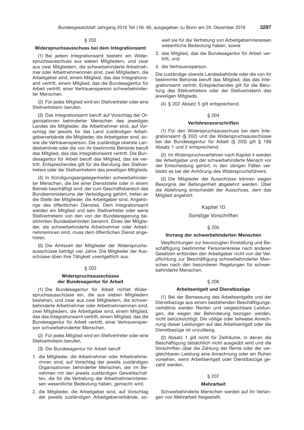 BGBl. 2016, Seite 3297 — Originalseite als Abbildung