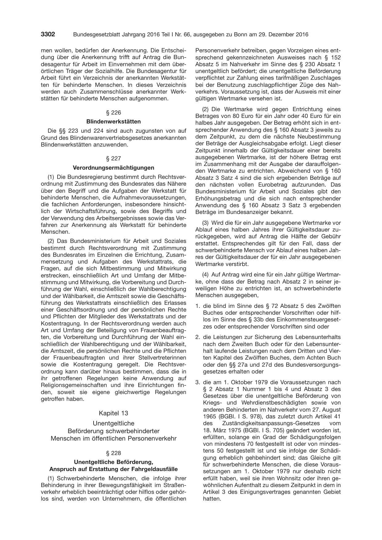 BGBl. 2016, Seite 3302 — Originalseite als Abbildung