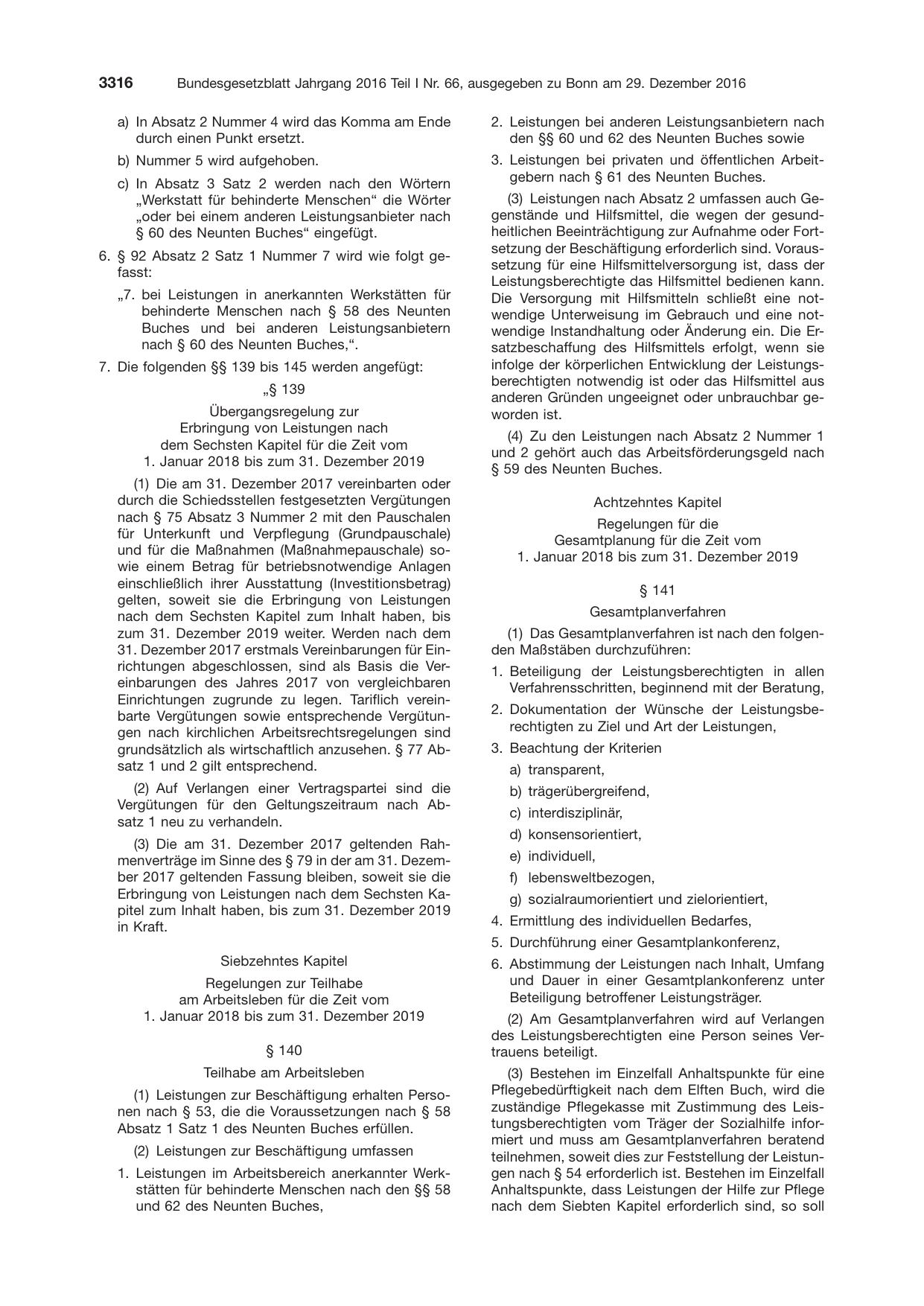 BGBl. 2016, Seite 3316 — Originalseite als Abbildung