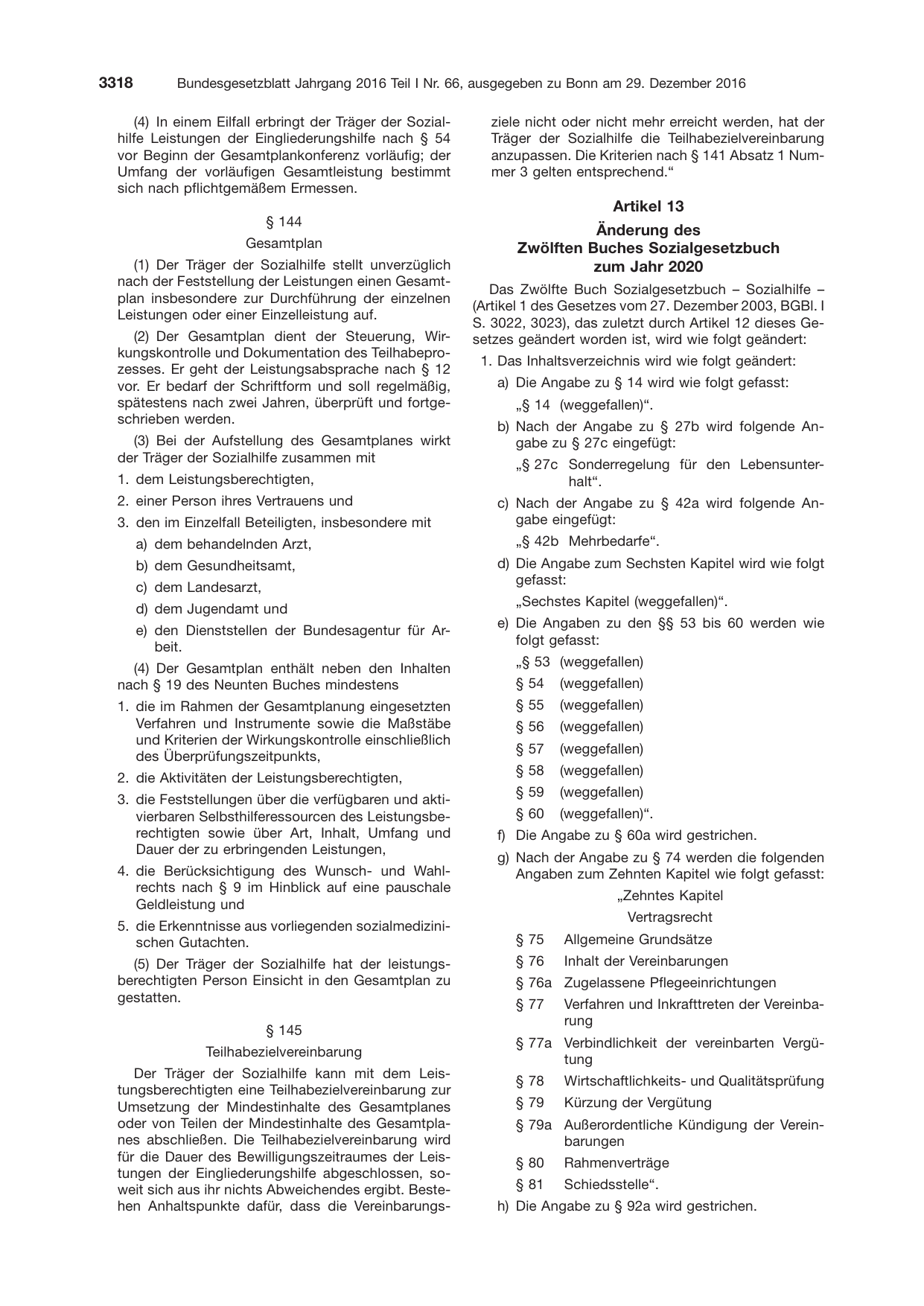 BGBl. 2016, Seite 3318 — Originalseite als Abbildung