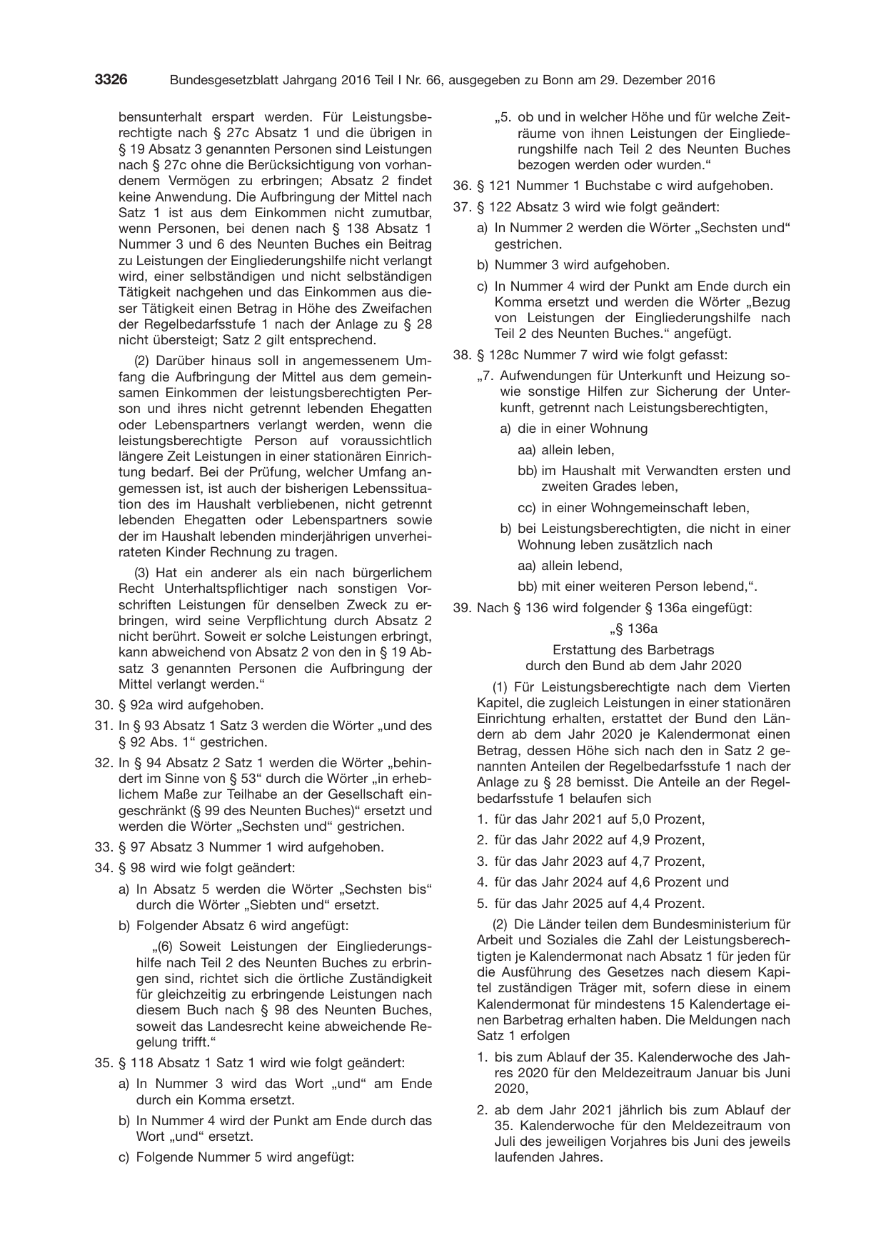 BGBl. 2016, Seite 3326 — Originalseite als Abbildung