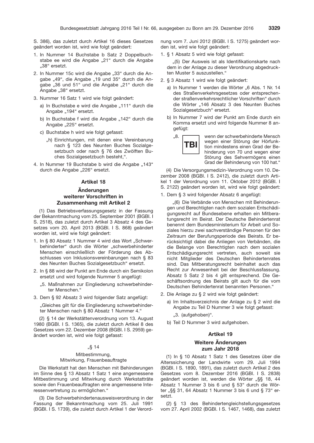 BGBl. 2016, Seite 3329 — Originalseite als Abbildung