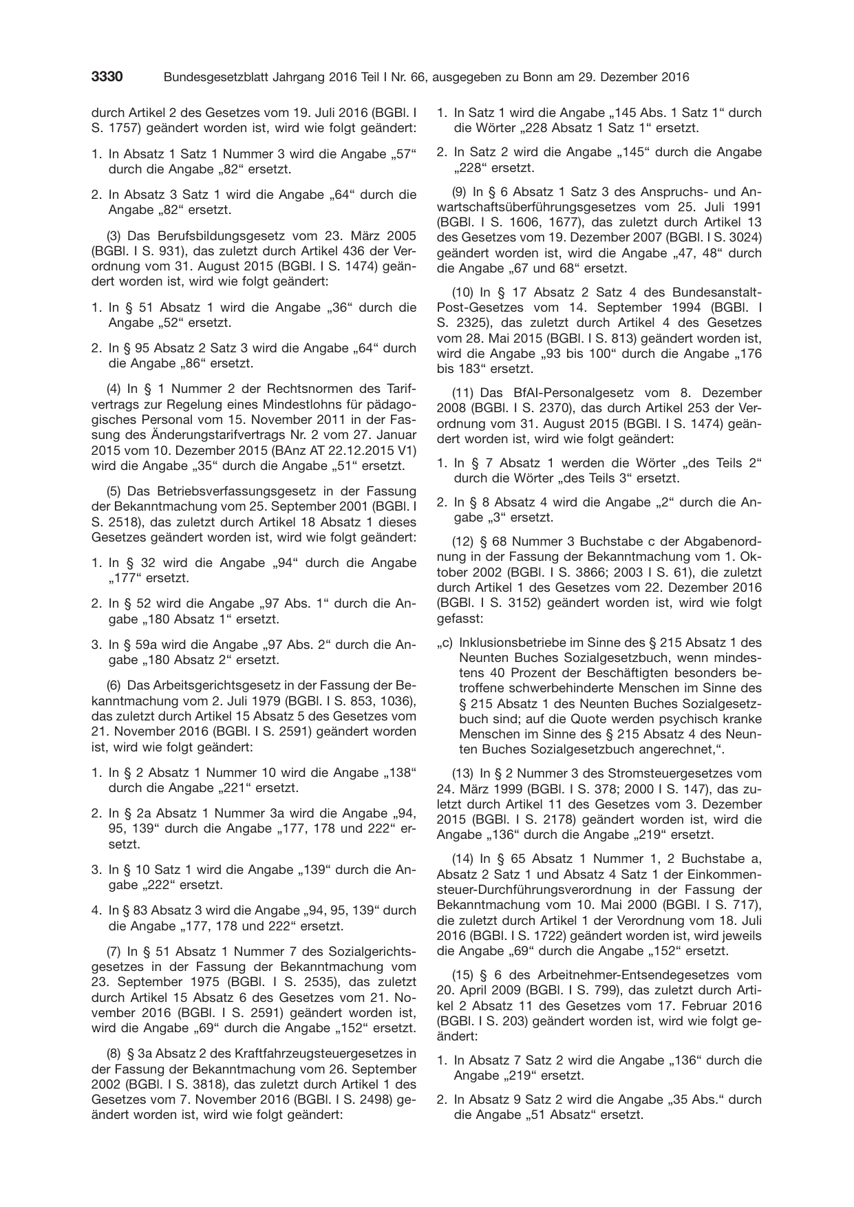 BGBl. 2016, Seite 3330 — Originalseite als Abbildung