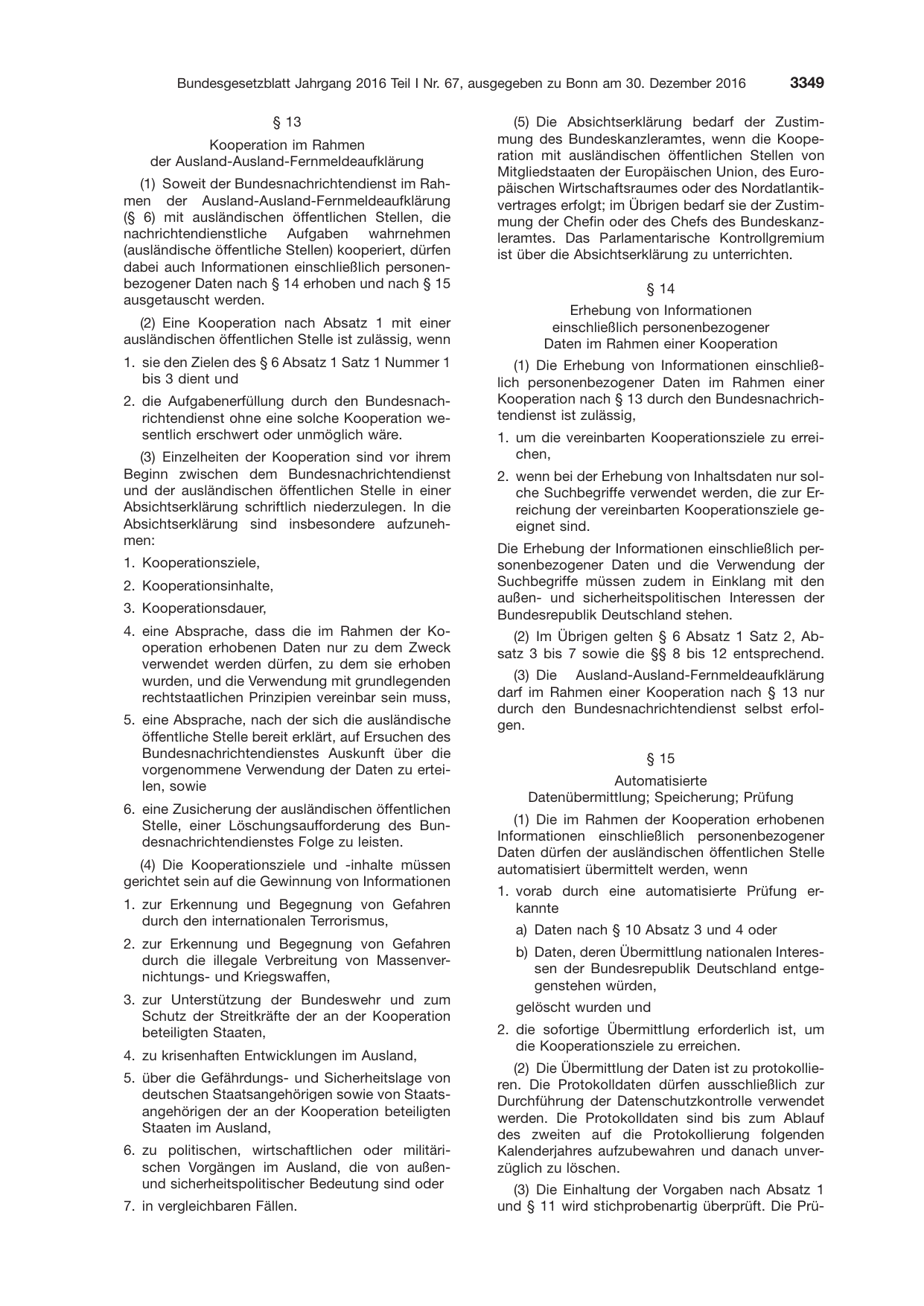 BGBl. 2016, Seite 3349 — Originalseite als Abbildung