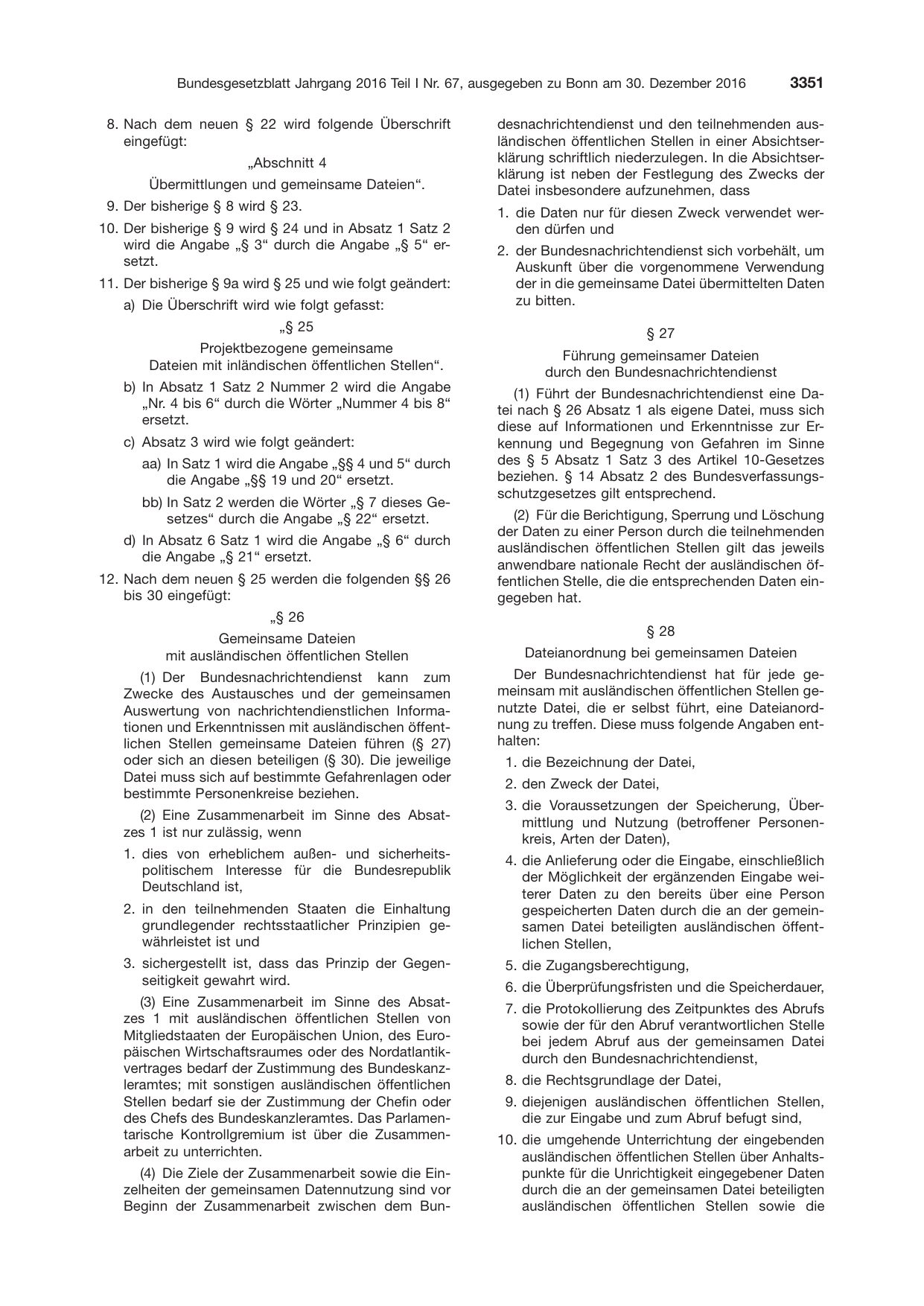 BGBl. 2016, Seite 3351 — Originalseite als Abbildung