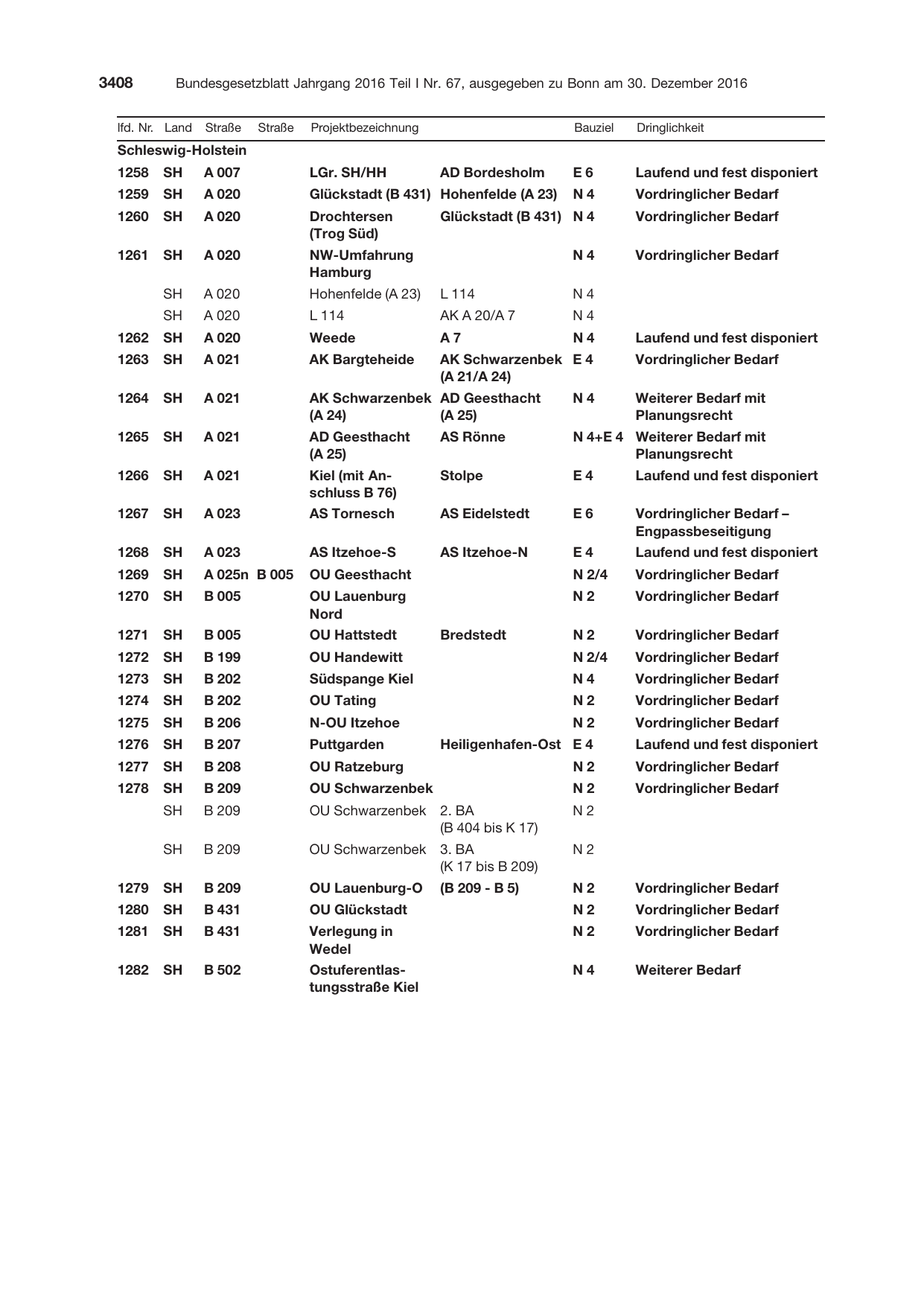 BGBl. 2016, Seite 3408 — Originalseite als Abbildung