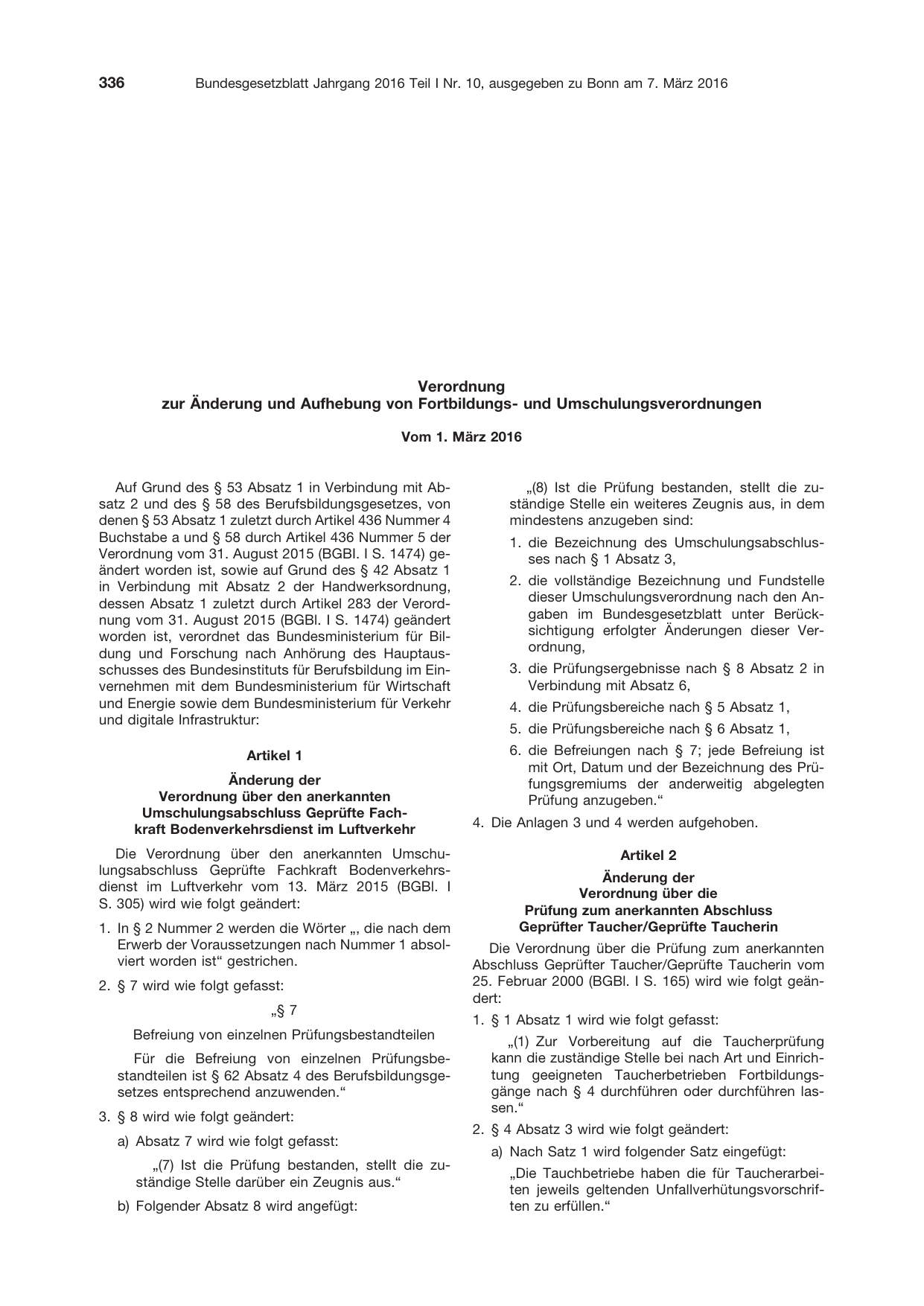BGBl. 2016, Seite 336 — Originalseite als Abbildung