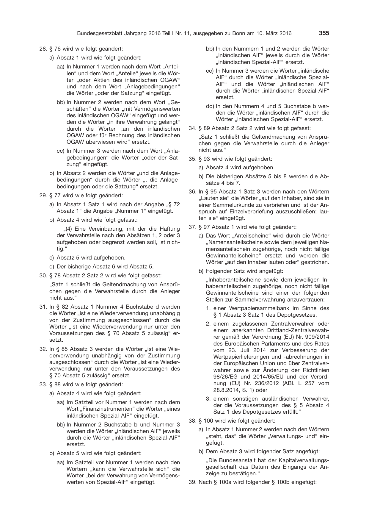 BGBl. 2016, Seite 355 — Originalseite als Abbildung