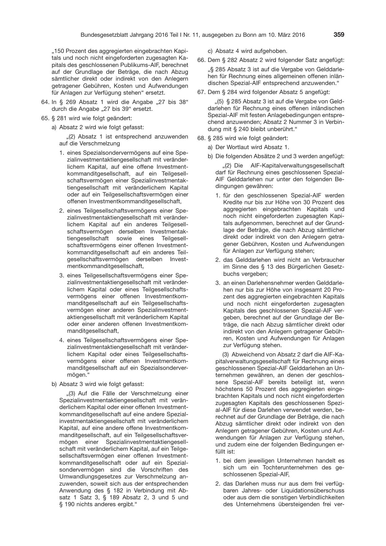 BGBl. 2016, Seite 359 — Originalseite als Abbildung