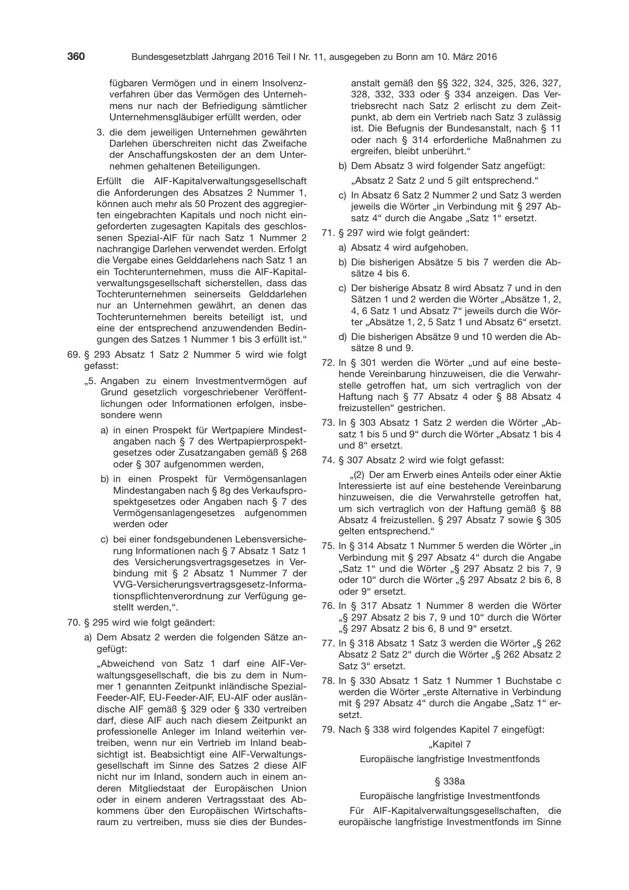BGBl. 2016, Seite 360 — Originalseite als Abbildung