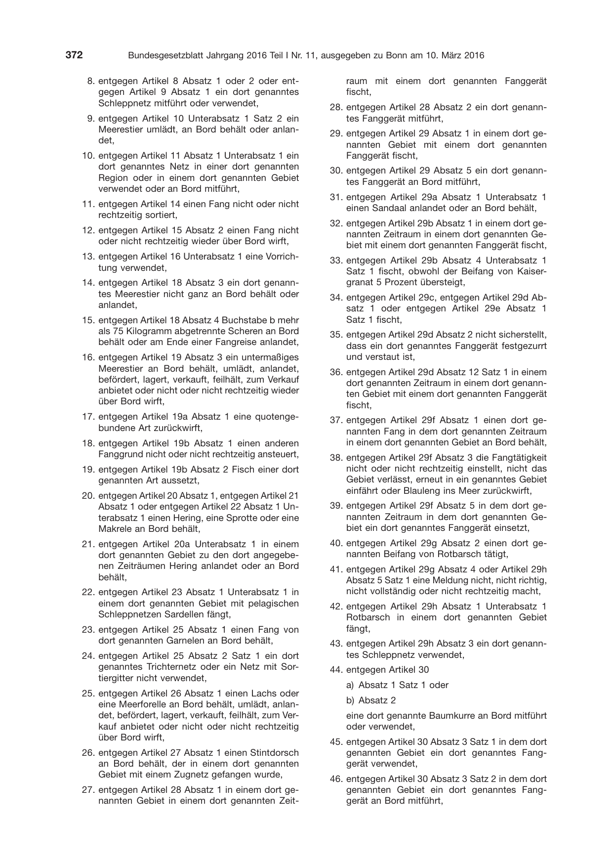 BGBl. 2016, Seite 372 — Originalseite als Abbildung