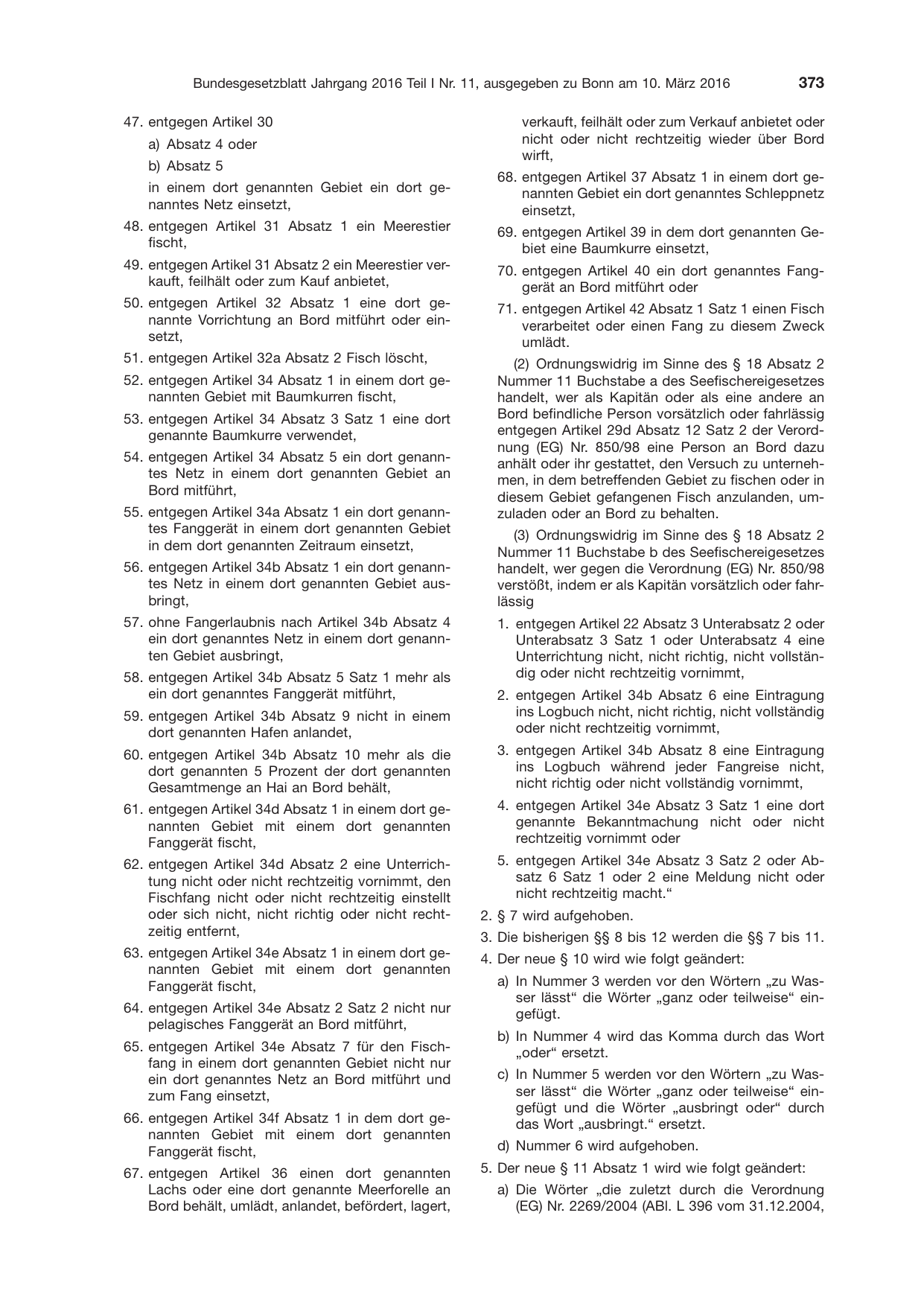 BGBl. 2016, Seite 373 — Originalseite als Abbildung