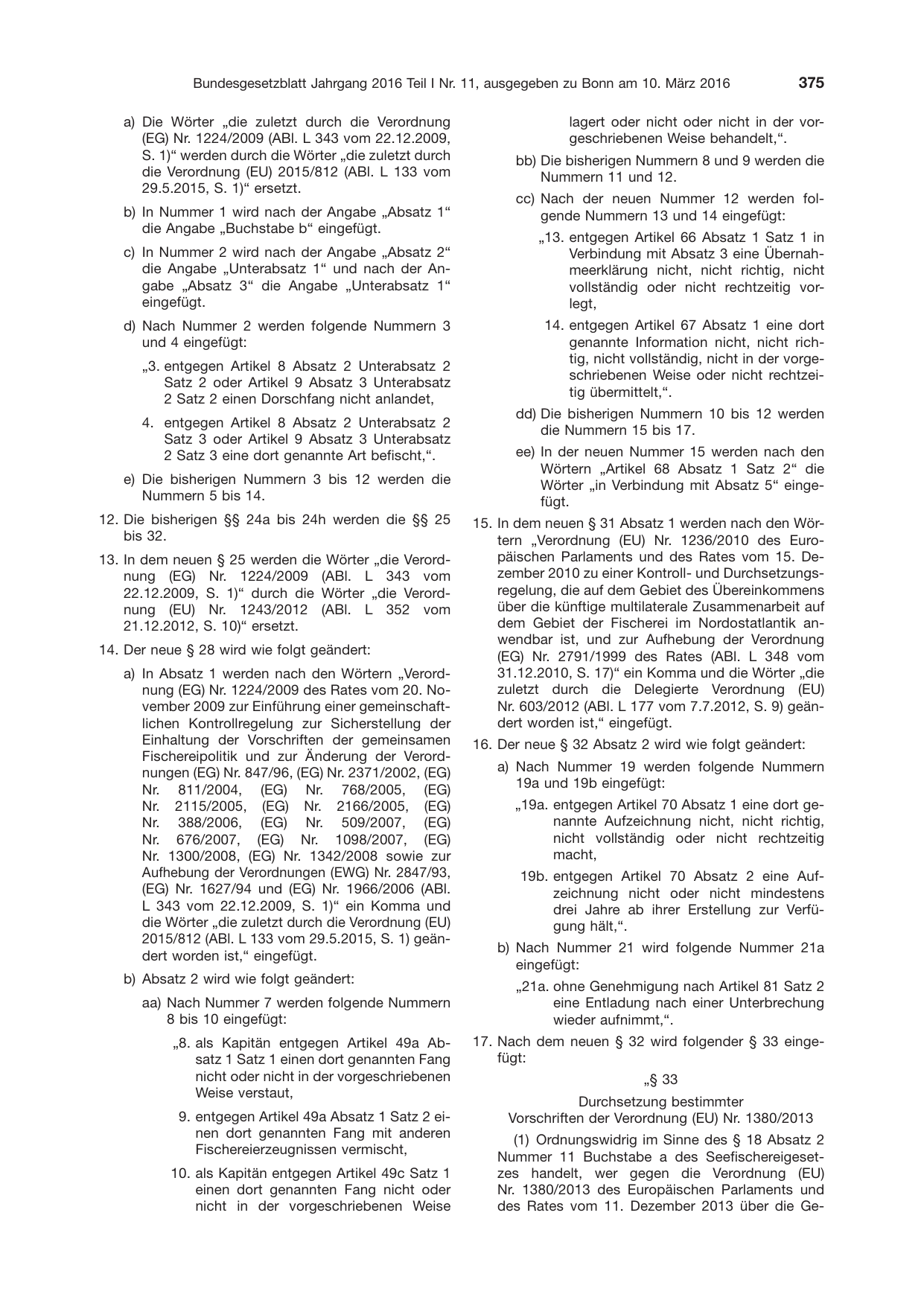 BGBl. 2016, Seite 375 — Originalseite als Abbildung