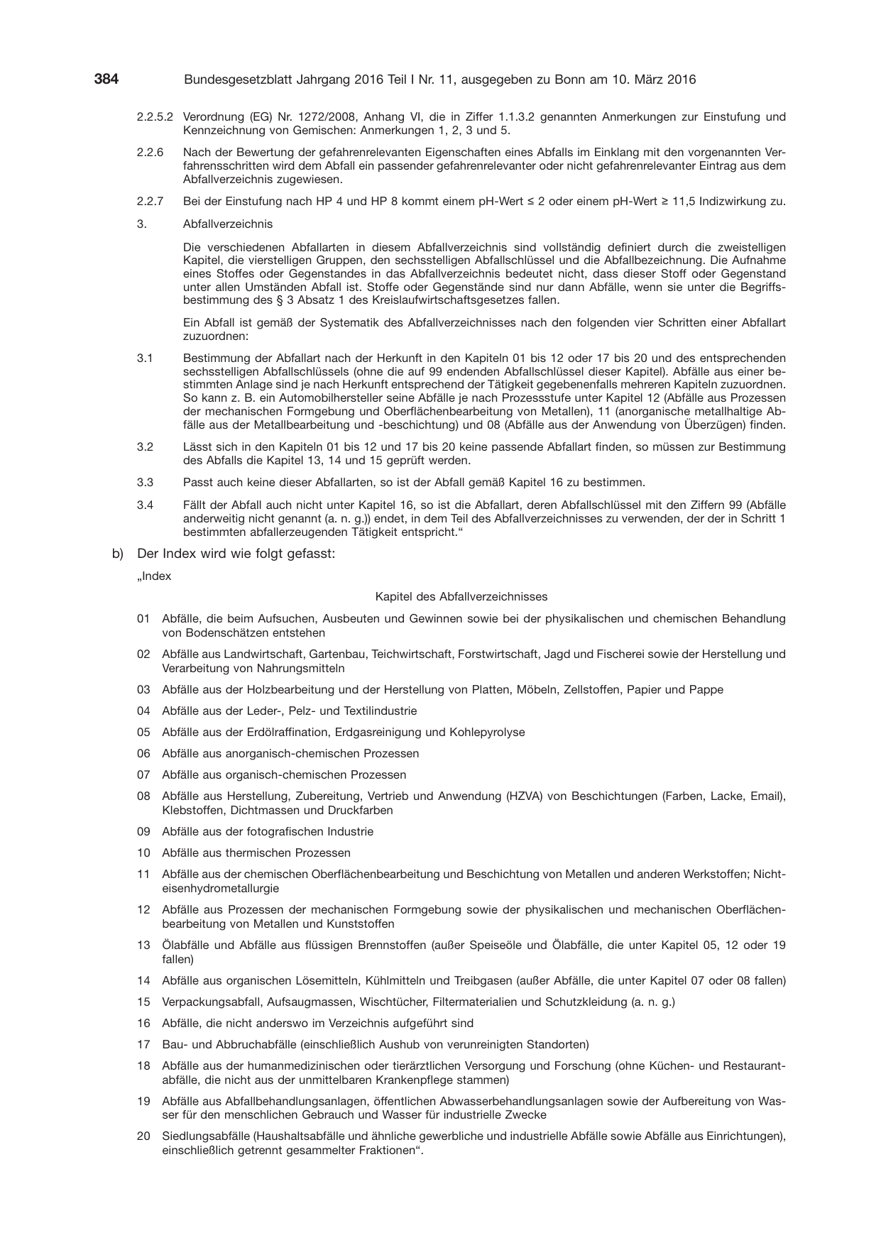 BGBl. 2016, Seite 384 — Originalseite als Abbildung