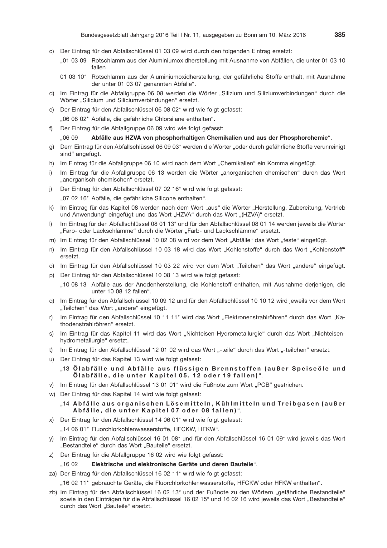 BGBl. 2016, Seite 385 — Originalseite als Abbildung