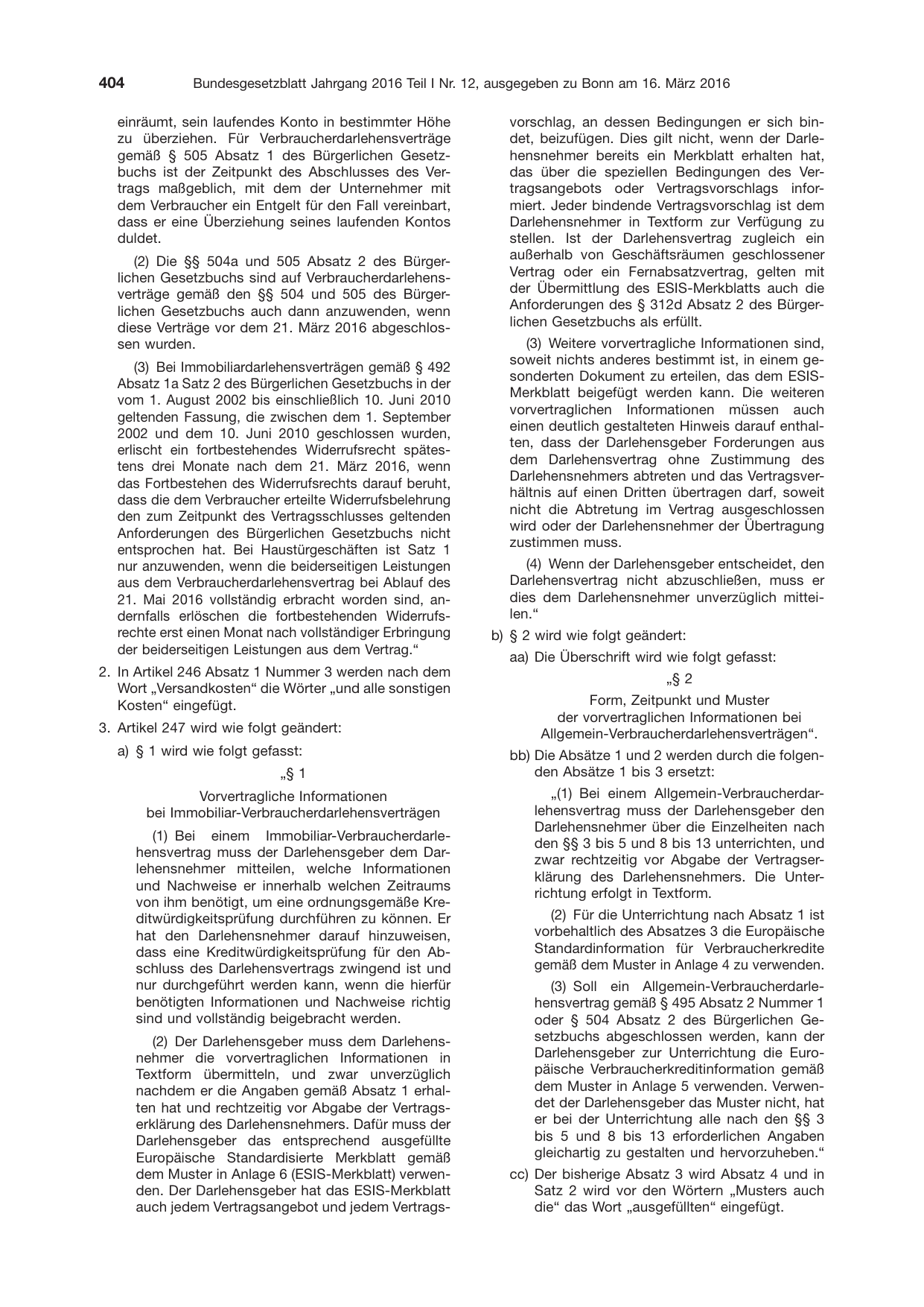 BGBl. 2016, Seite 404 — Originalseite als Abbildung