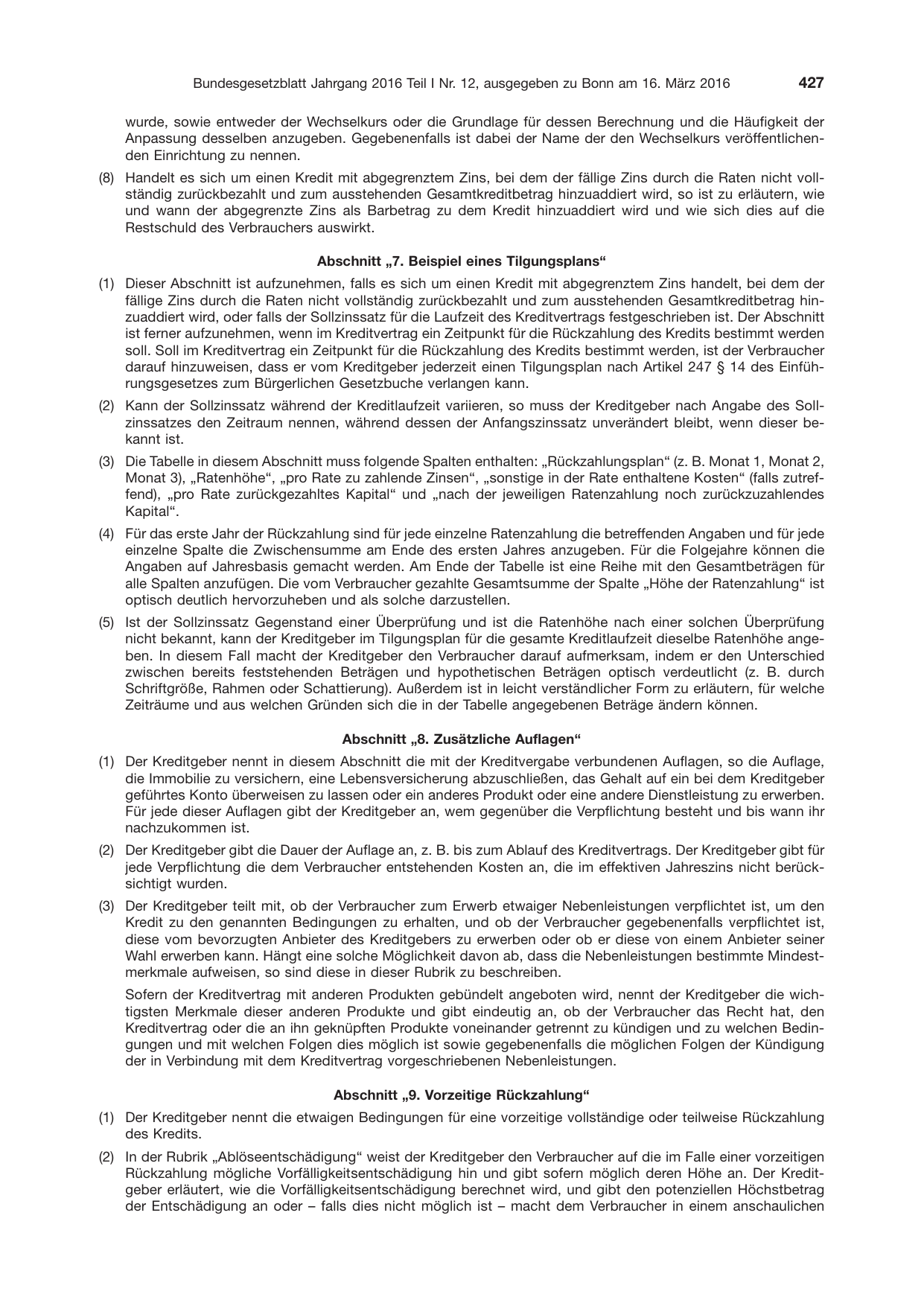 BGBl. 2016, Seite 427 — Originalseite als Abbildung