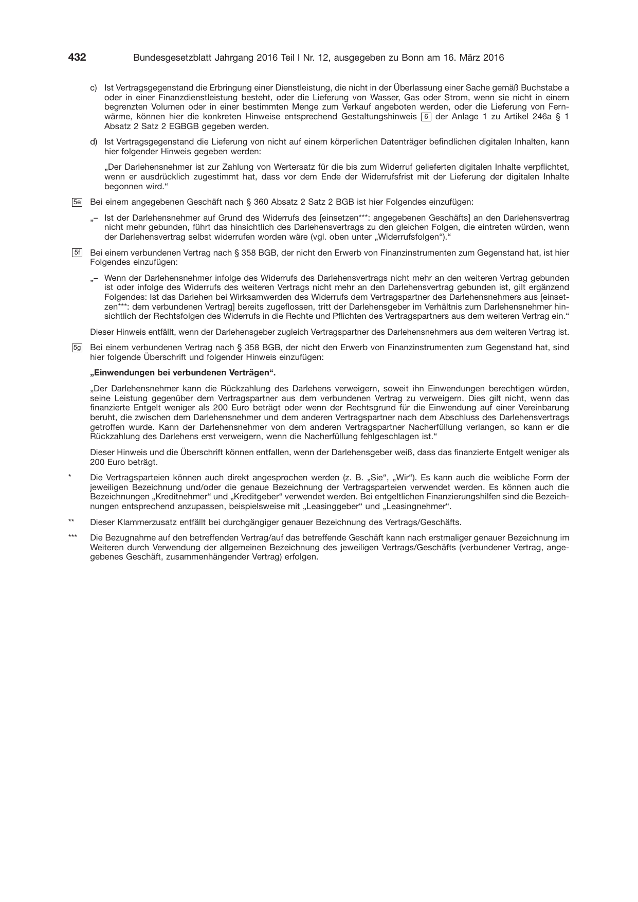 BGBl. 2016, Seite 432 — Originalseite als Abbildung