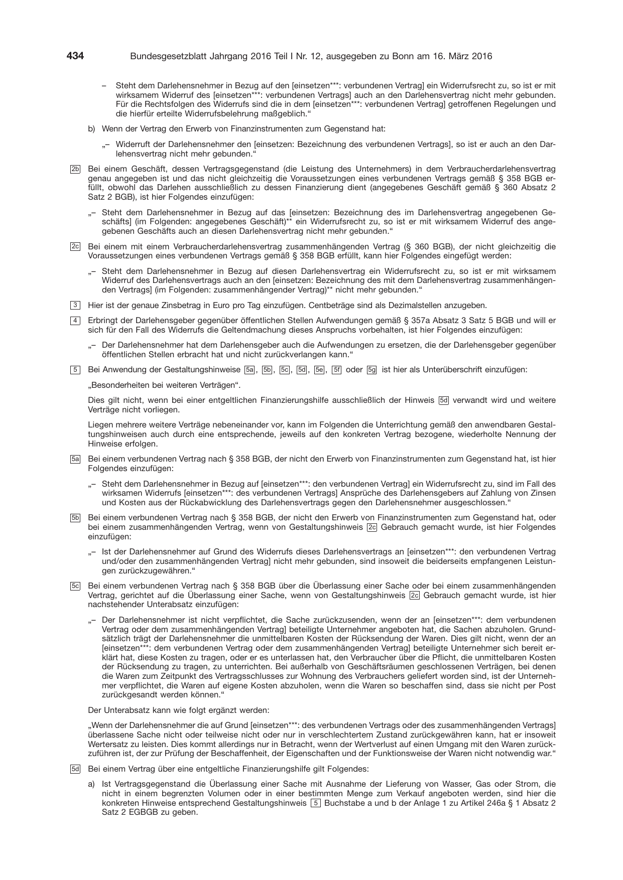 BGBl. 2016, Seite 434 — Originalseite als Abbildung