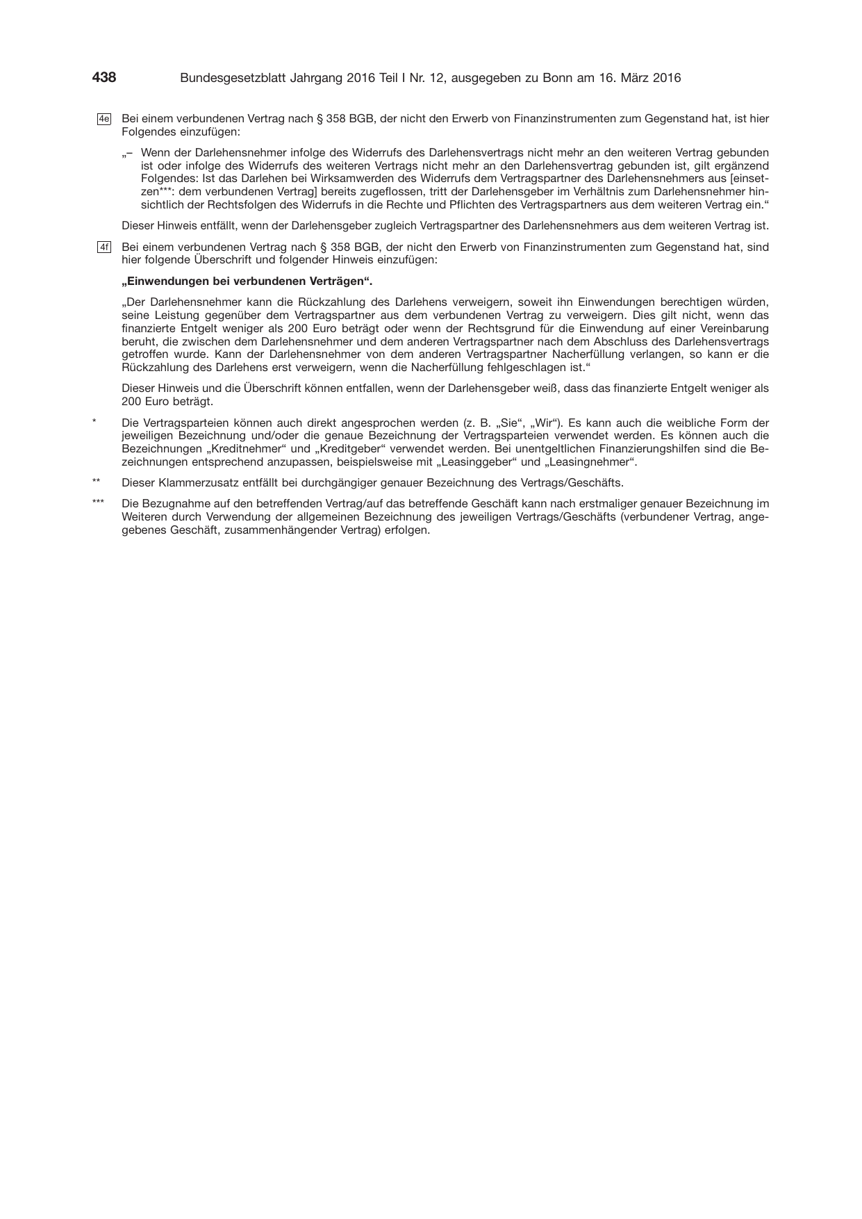 BGBl. 2016, Seite 438 — Originalseite als Abbildung