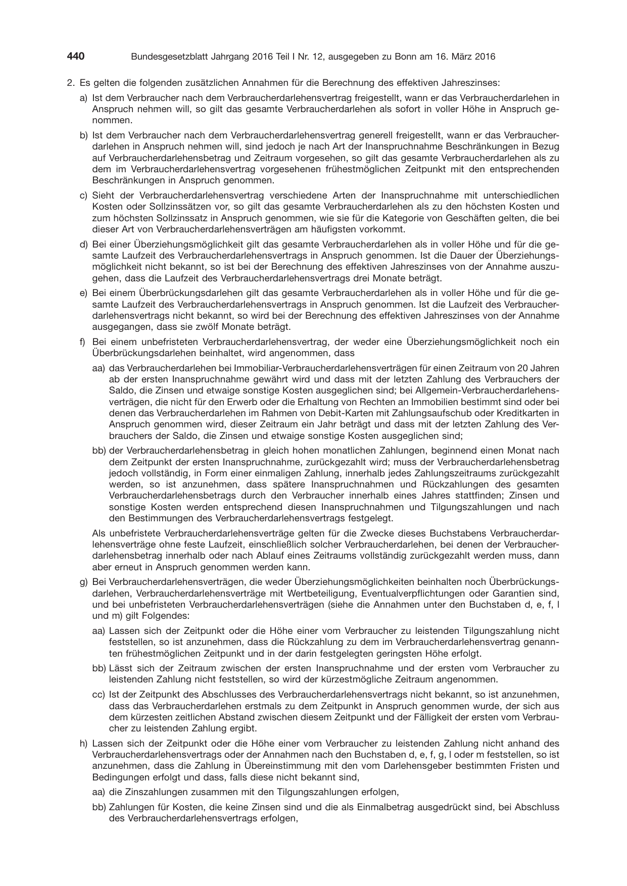 BGBl. 2016, Seite 440 — Originalseite als Abbildung