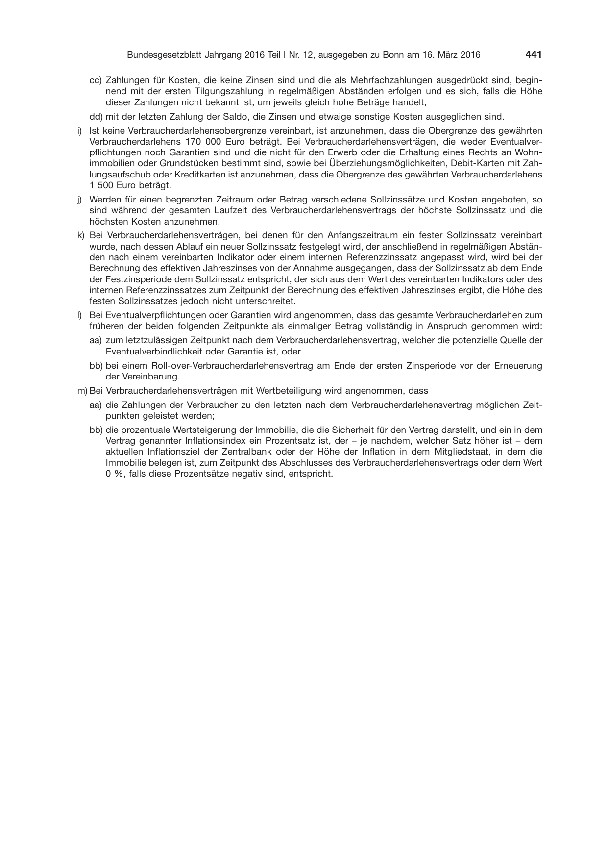 BGBl. 2016, Seite 441 — Originalseite als Abbildung
