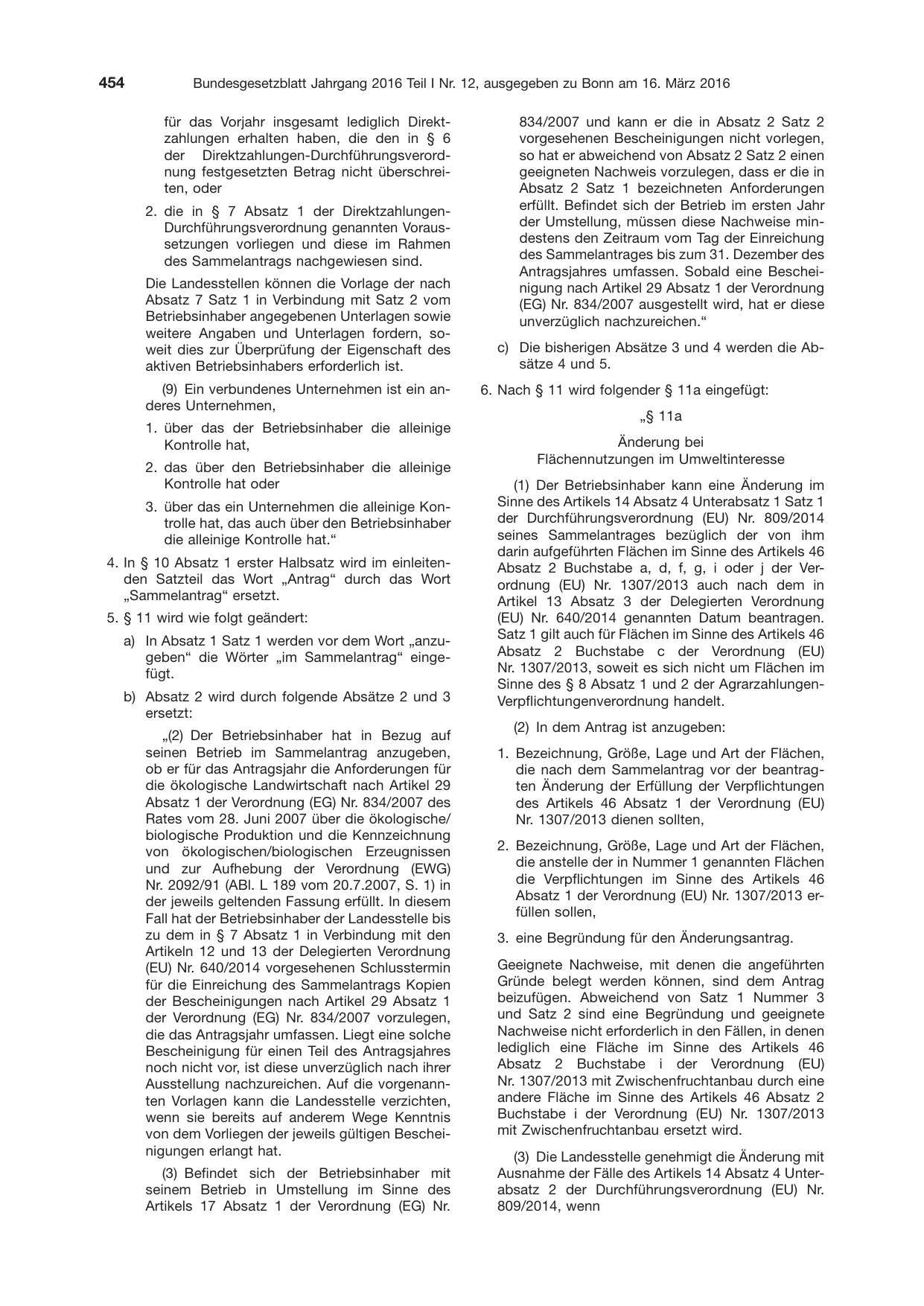 BGBl. 2016, Seite 454 — Originalseite als Abbildung