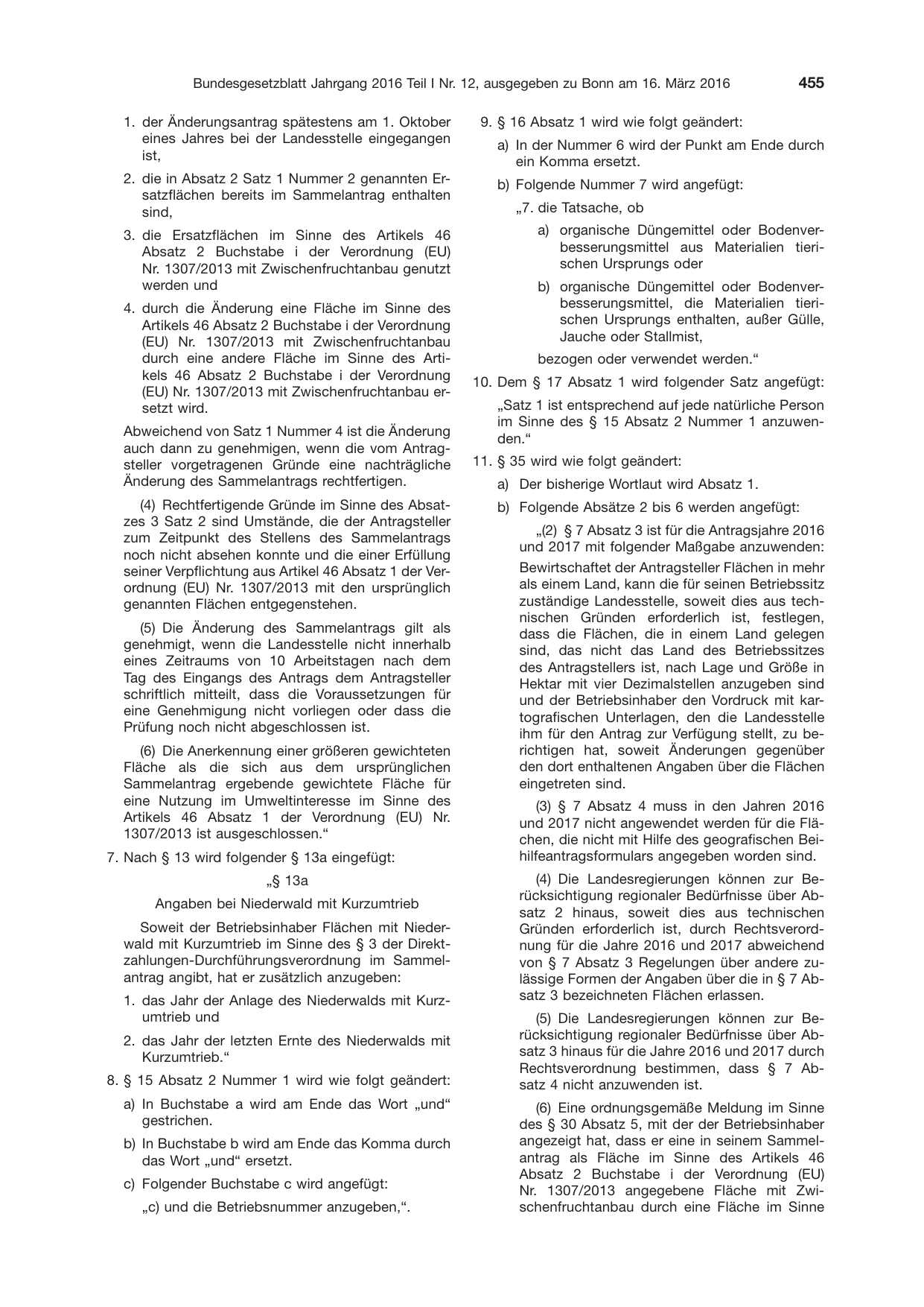 BGBl. 2016, Seite 455 — Originalseite als Abbildung