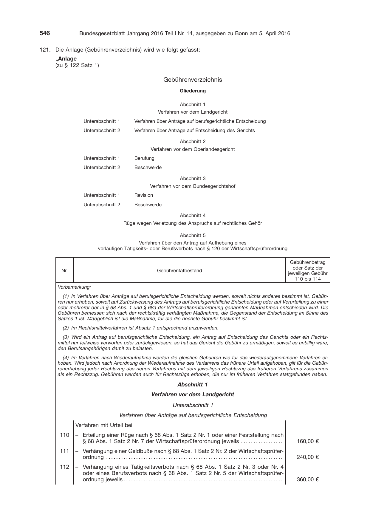 BGBl. 2016, Seite 546 — Originalseite als Abbildung