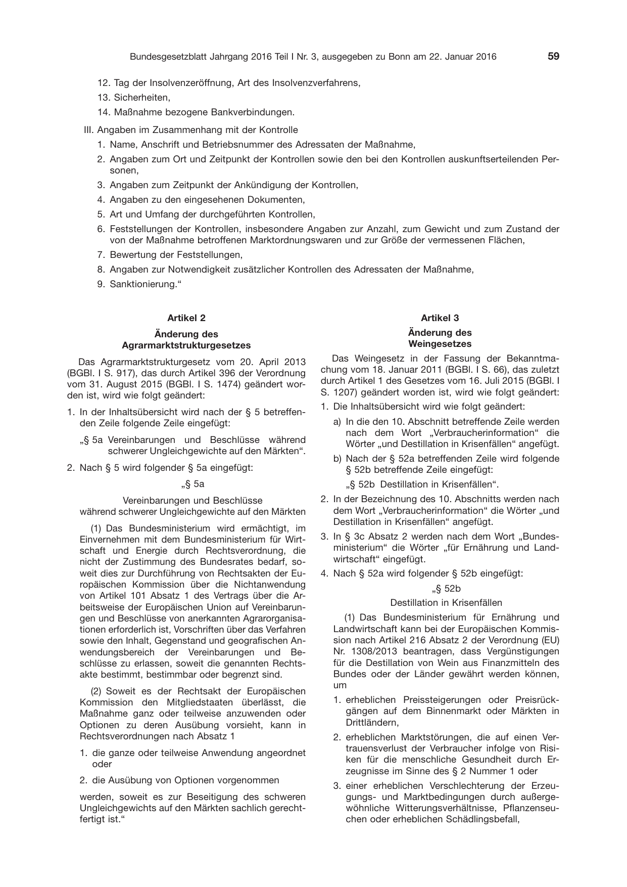 BGBl. 2016, Seite 59 — Originalseite als Abbildung