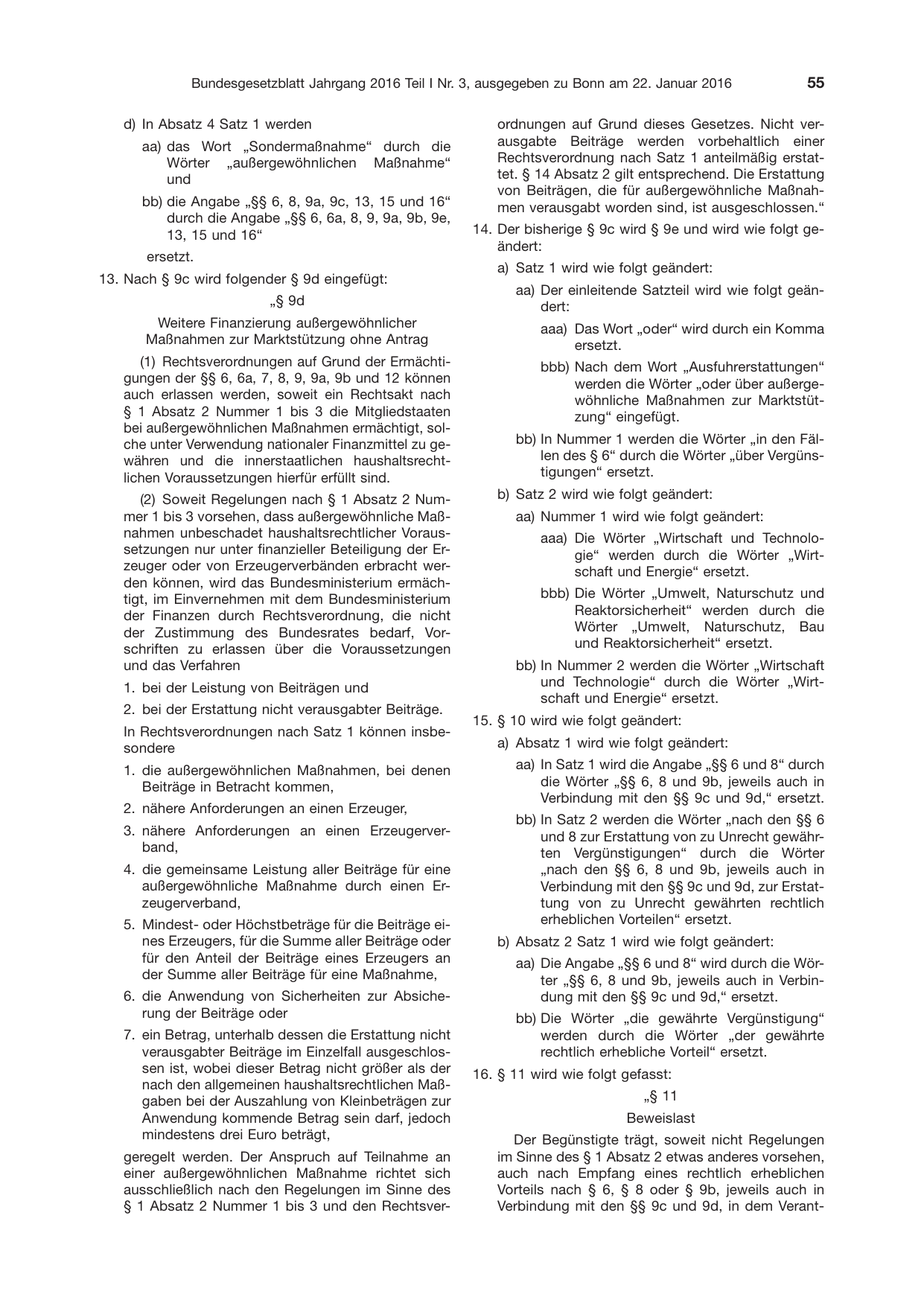 BGBl. 2016, Seite 55 — Originalseite als Abbildung