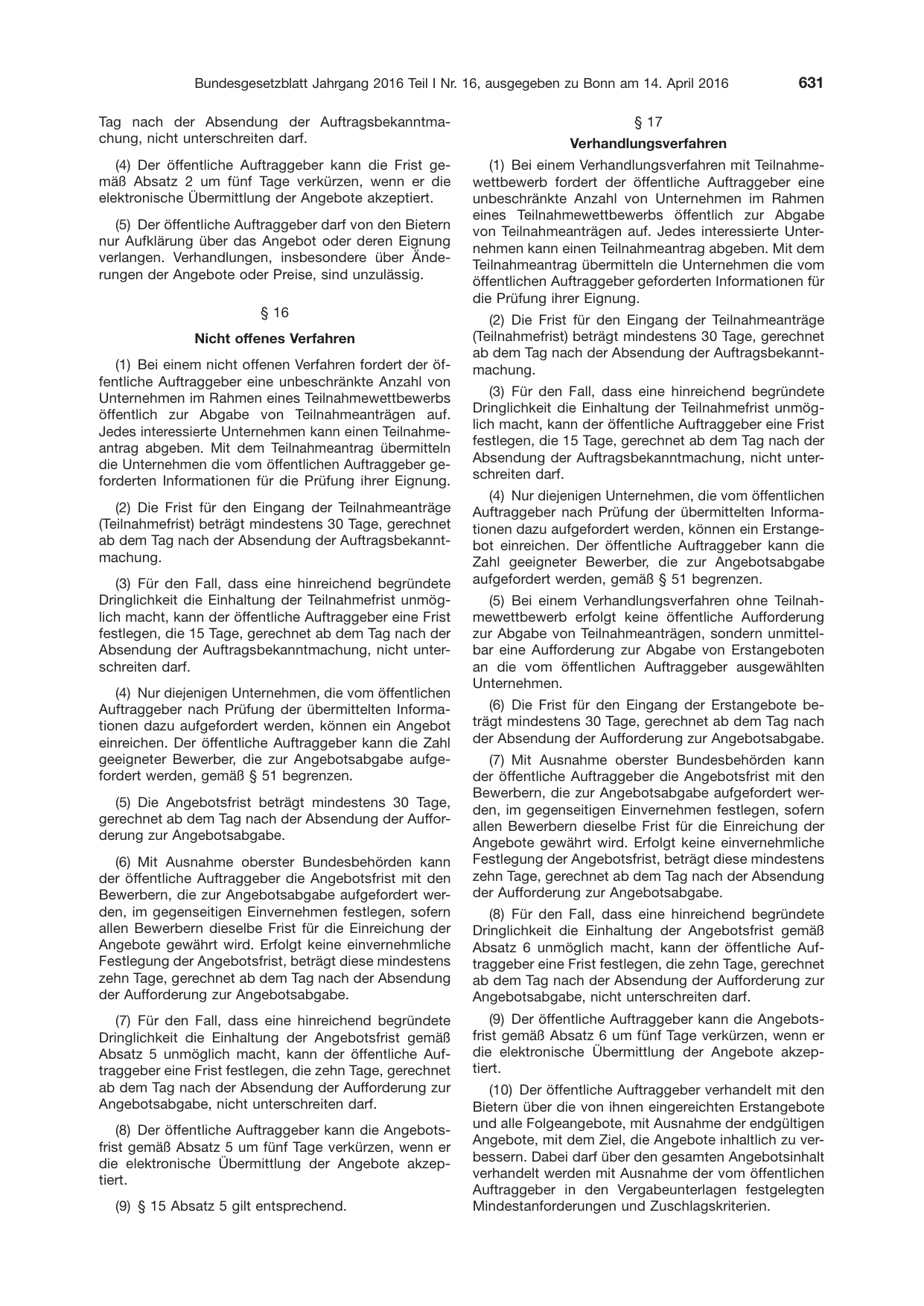 BGBl. 2016, Seite 631 — Originalseite als Abbildung