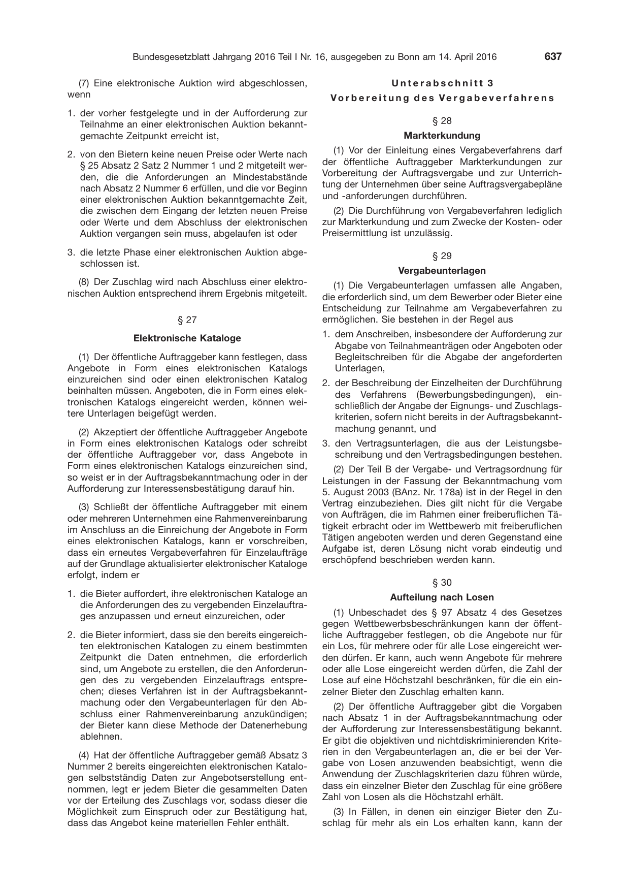 BGBl. 2016, Seite 637 — Originalseite als Abbildung