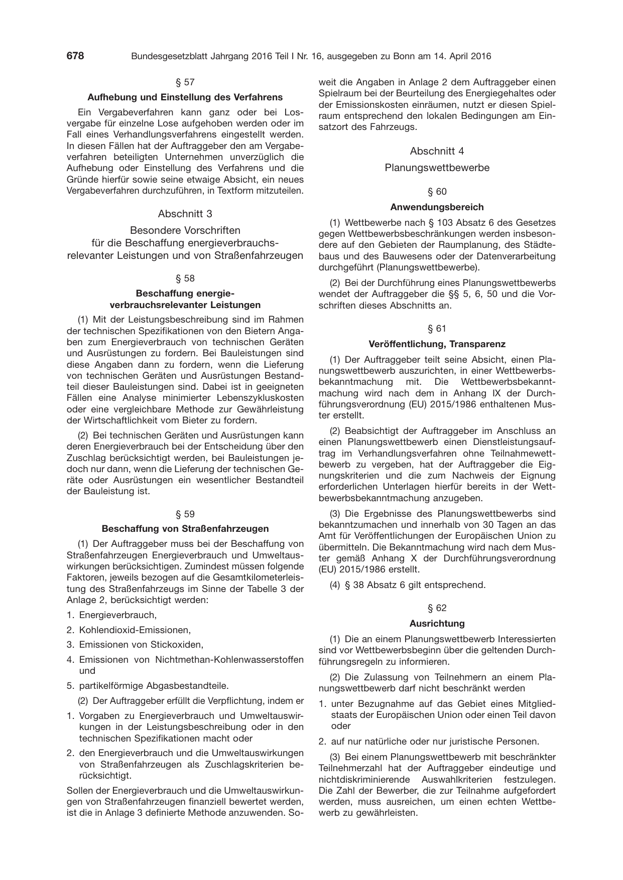 BGBl. 2016, Seite 678 — Originalseite als Abbildung