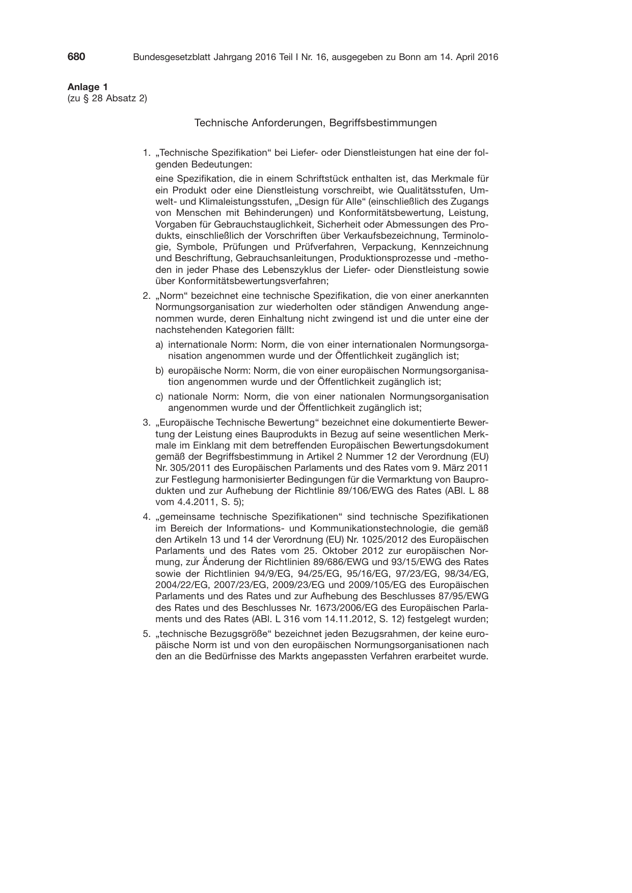 BGBl. 2016, Seite 680 — Originalseite als Abbildung