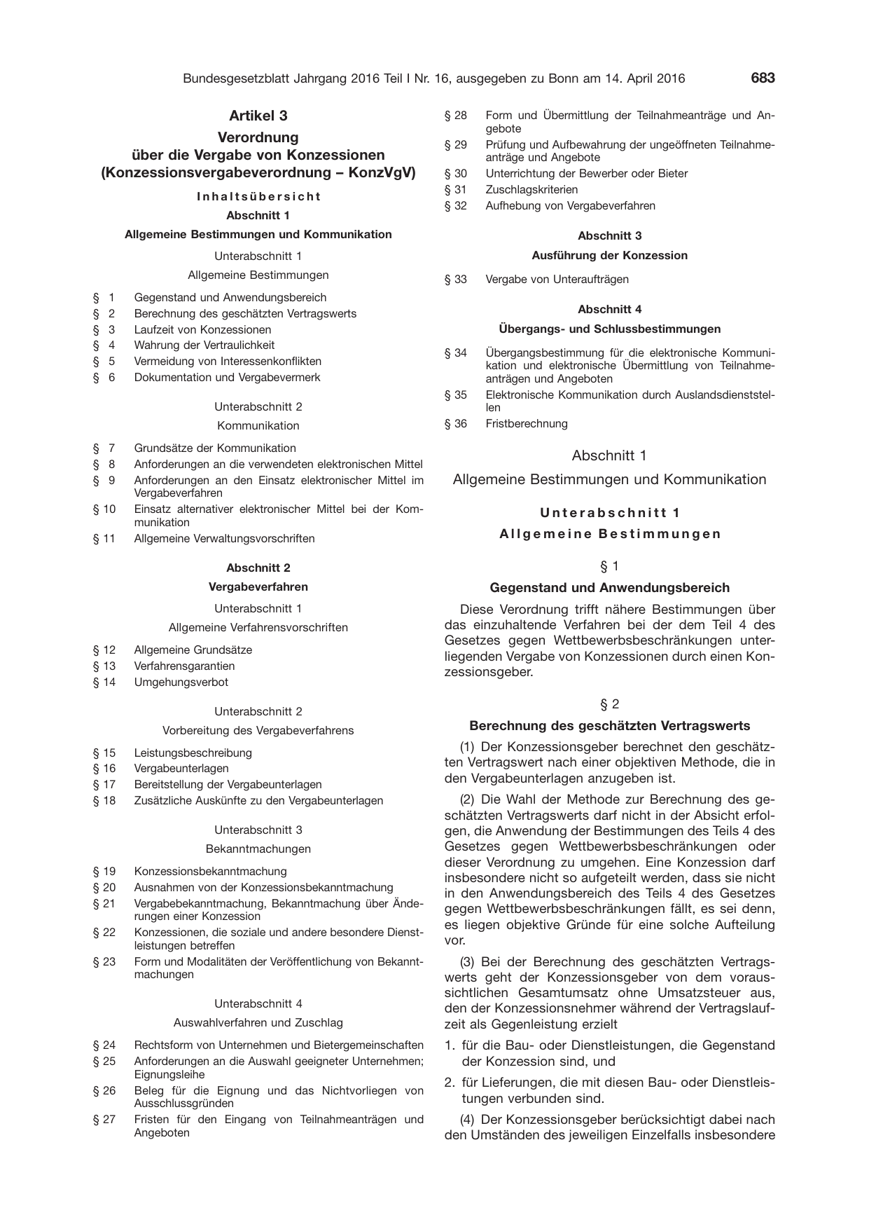BGBl. 2016, Seite 683 — Originalseite als Abbildung