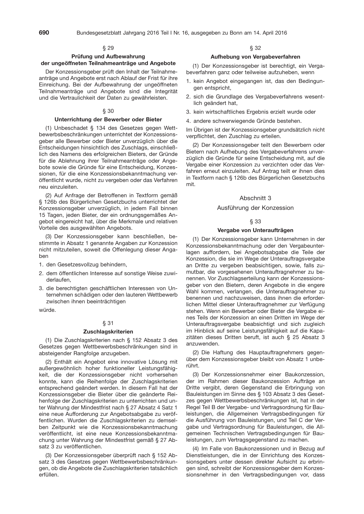 BGBl. 2016, Seite 690 — Originalseite als Abbildung