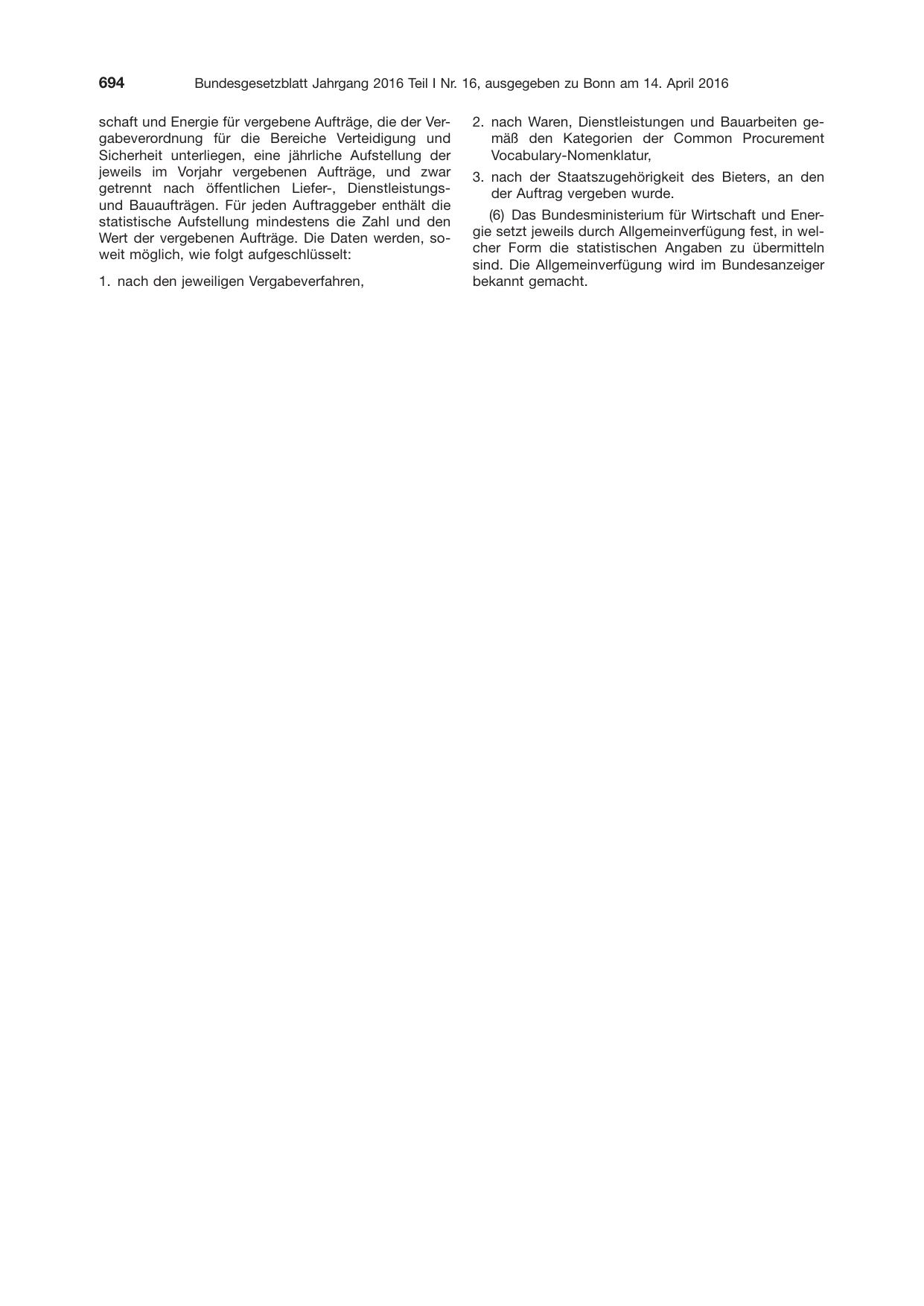 BGBl. 2016, Seite 694 — Originalseite als Abbildung