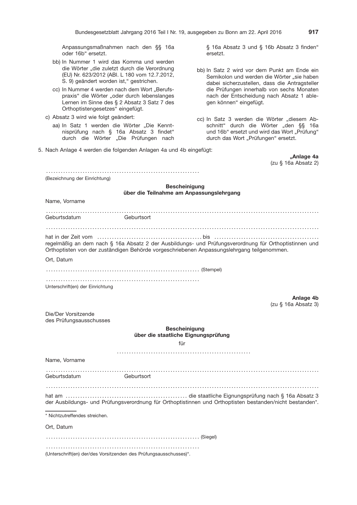BGBl. 2016, Seite 917 — Originalseite als Abbildung