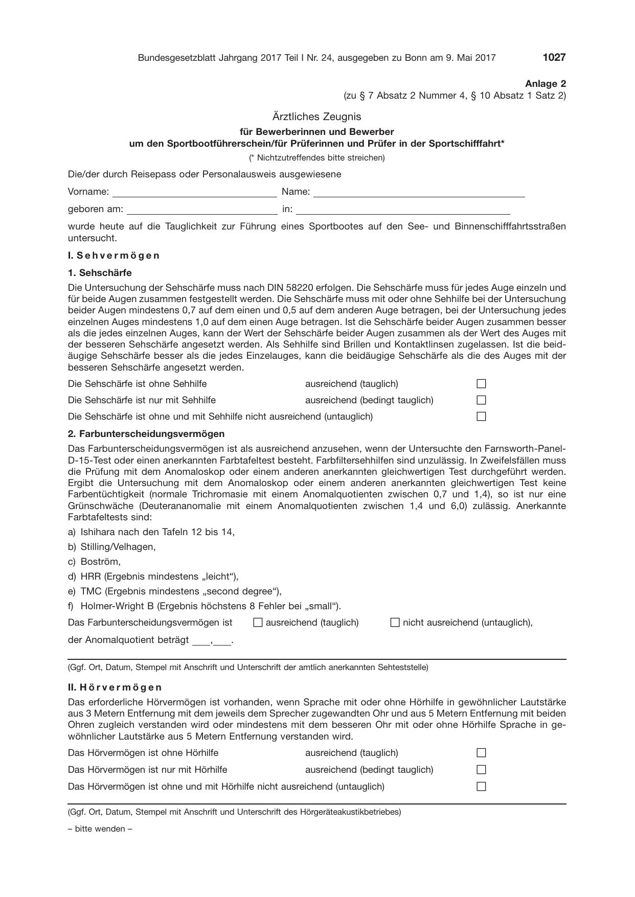 BGBl. 2017, Seite 1027 — Originalseite als Abbildung
