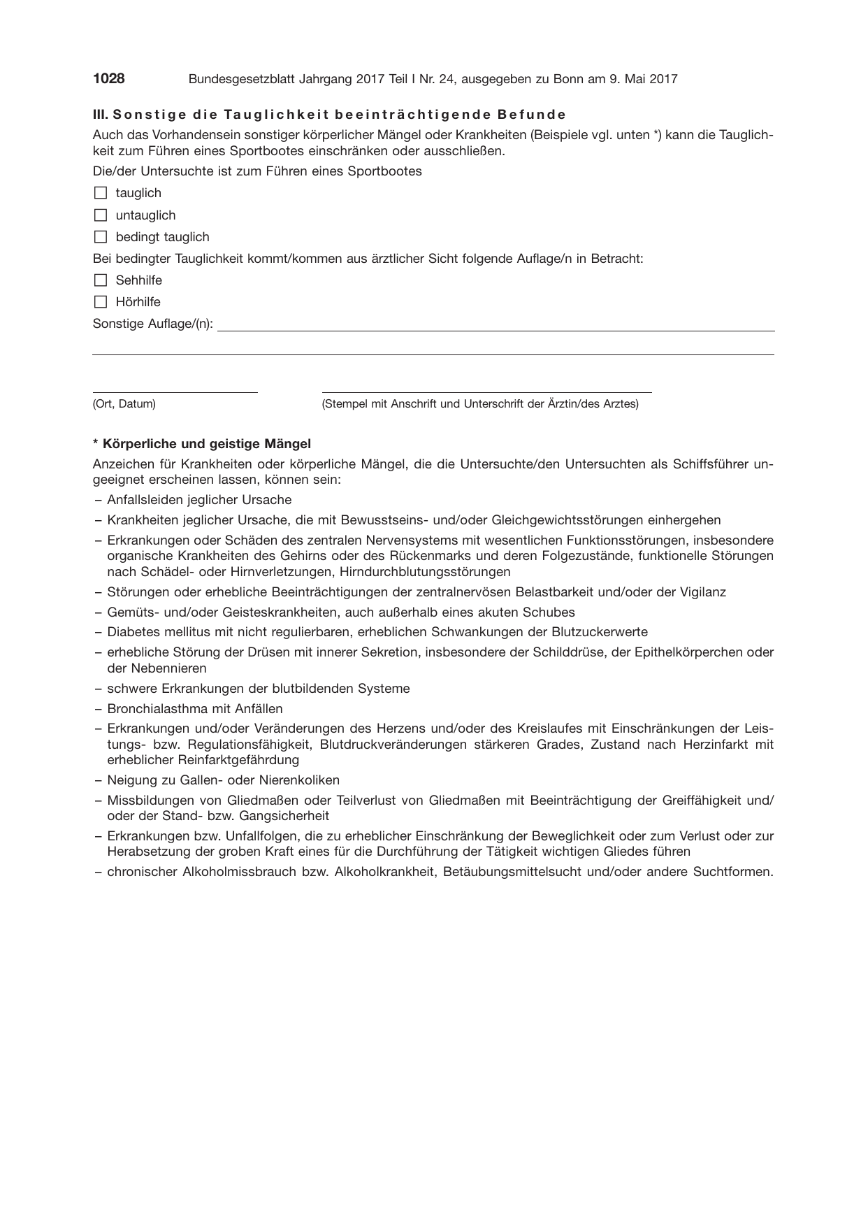 BGBl. 2017, Seite 1028 — Originalseite als Abbildung