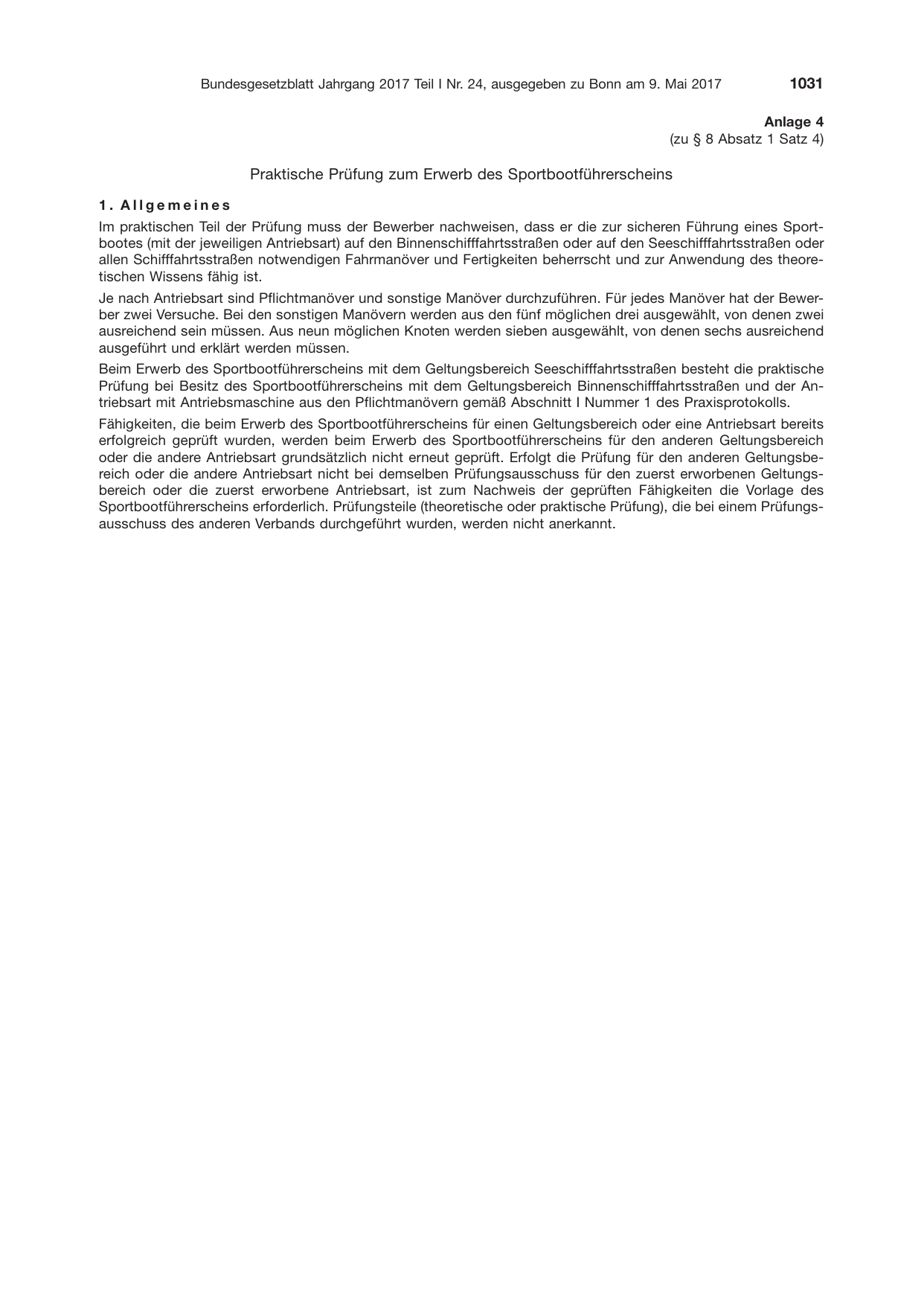 BGBl. 2017, Seite 1031 — Originalseite als Abbildung
