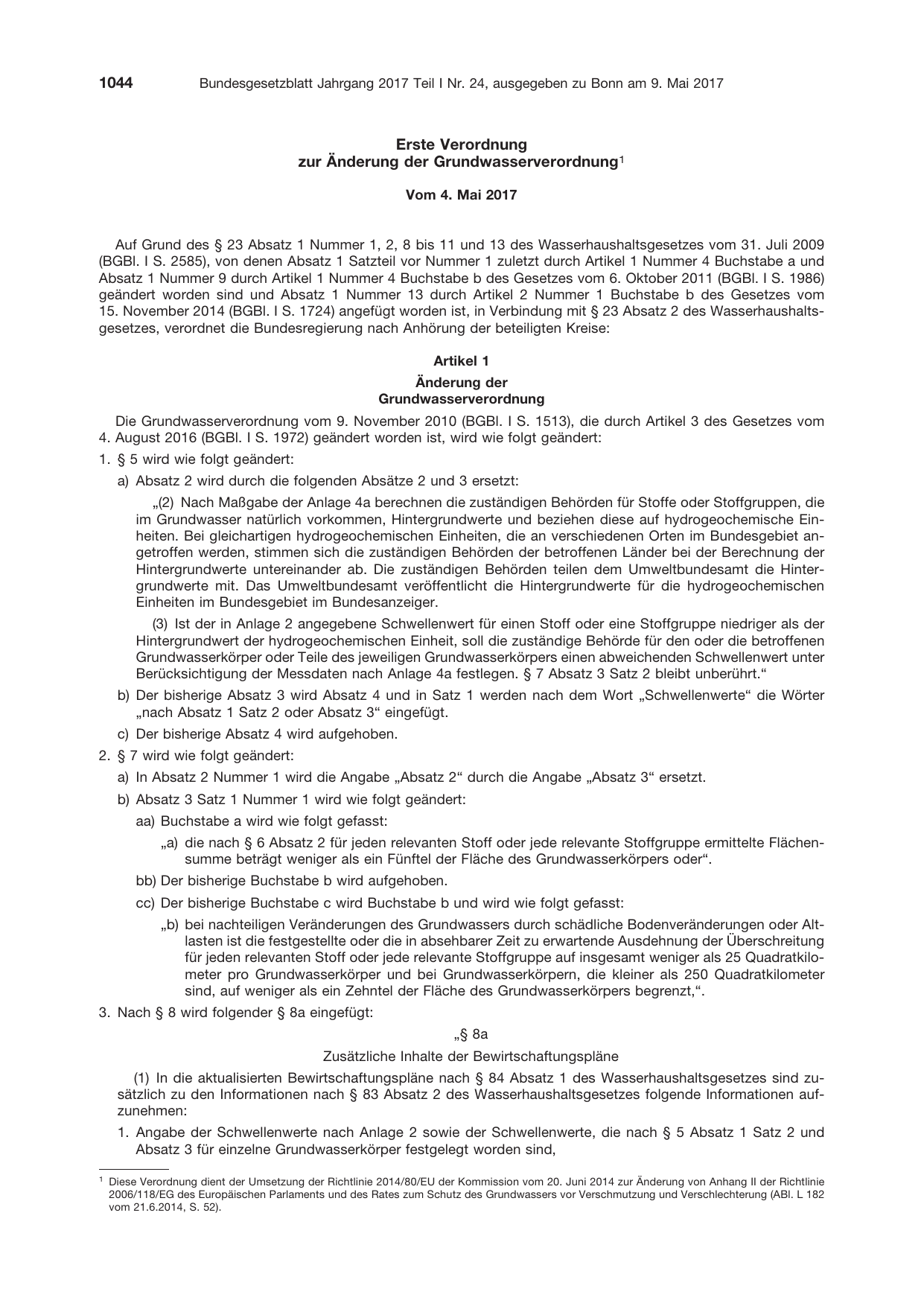 BGBl. 2017, Seite 1044 — Originalseite als Abbildung
