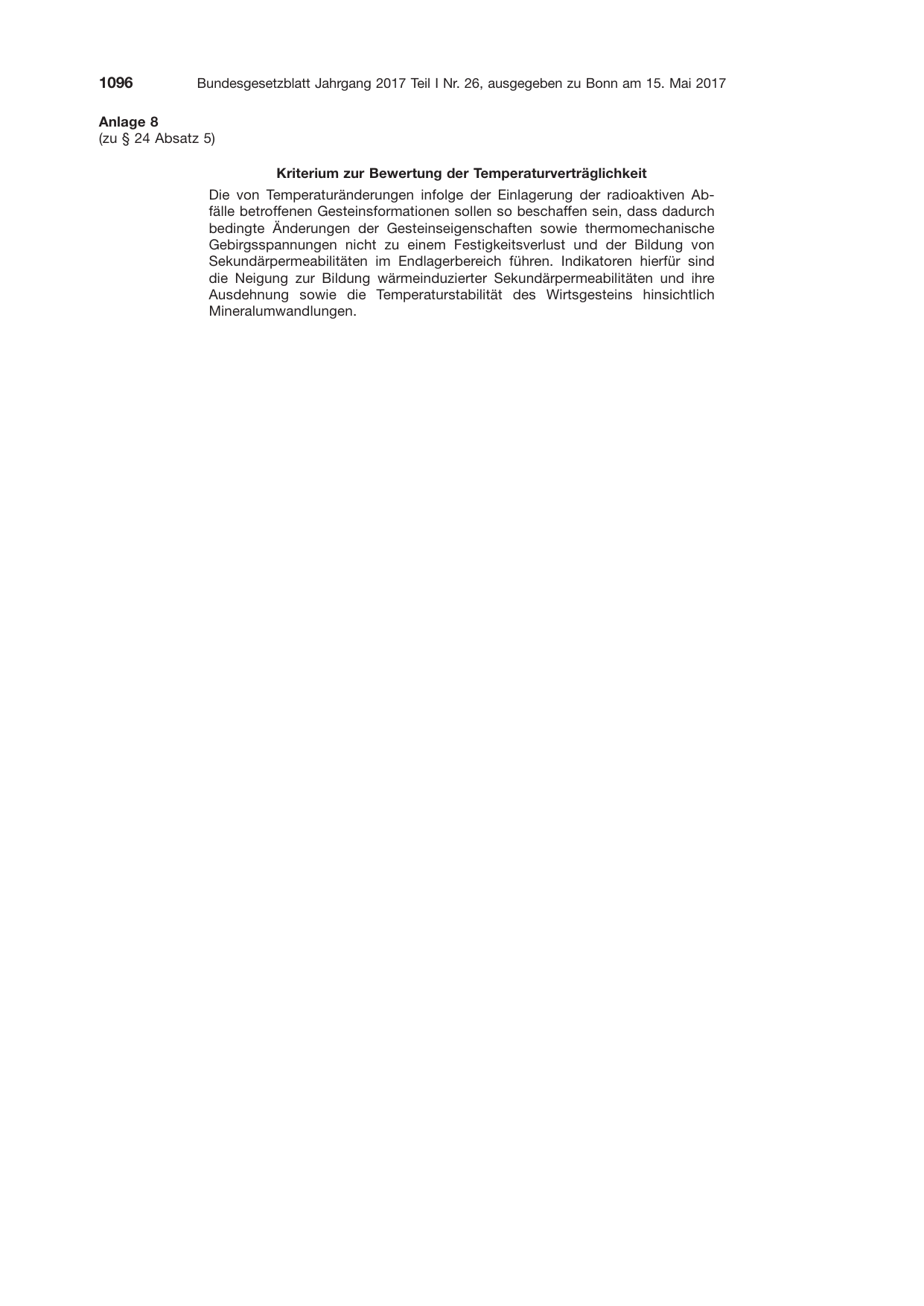 BGBl. 2017, Seite 1096 — Originalseite als Abbildung