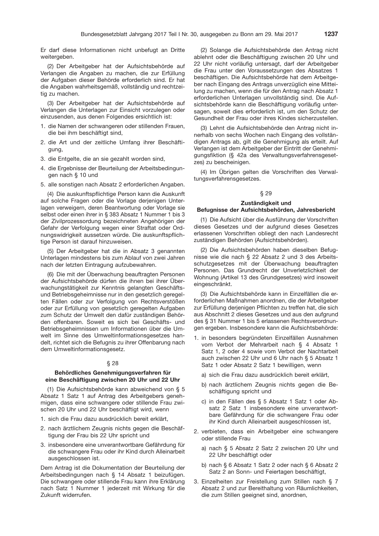 BGBl. 2017, Seite 1237 — Originalseite als Abbildung