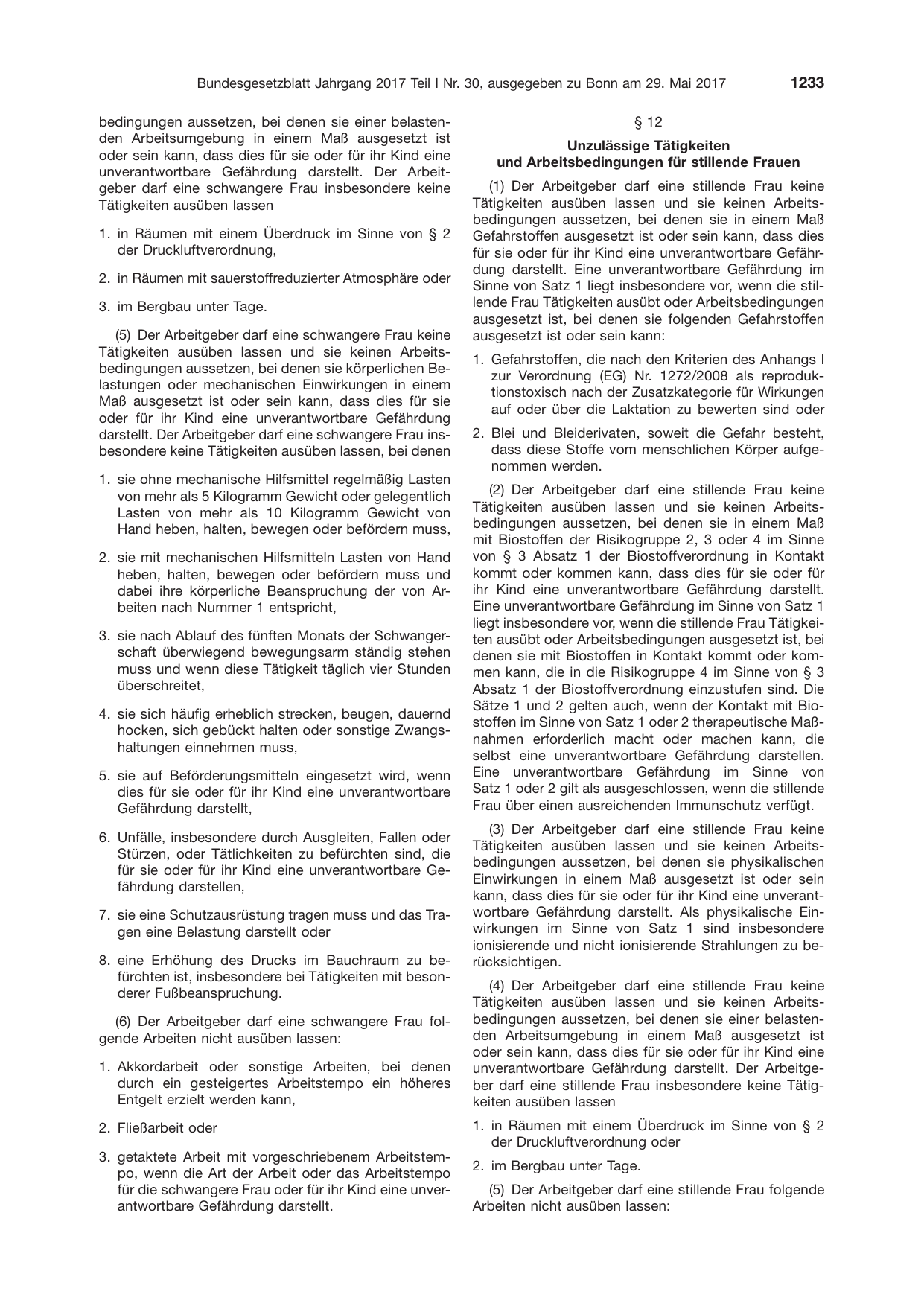 BGBl. 2017, Seite 1233 — Originalseite als Abbildung