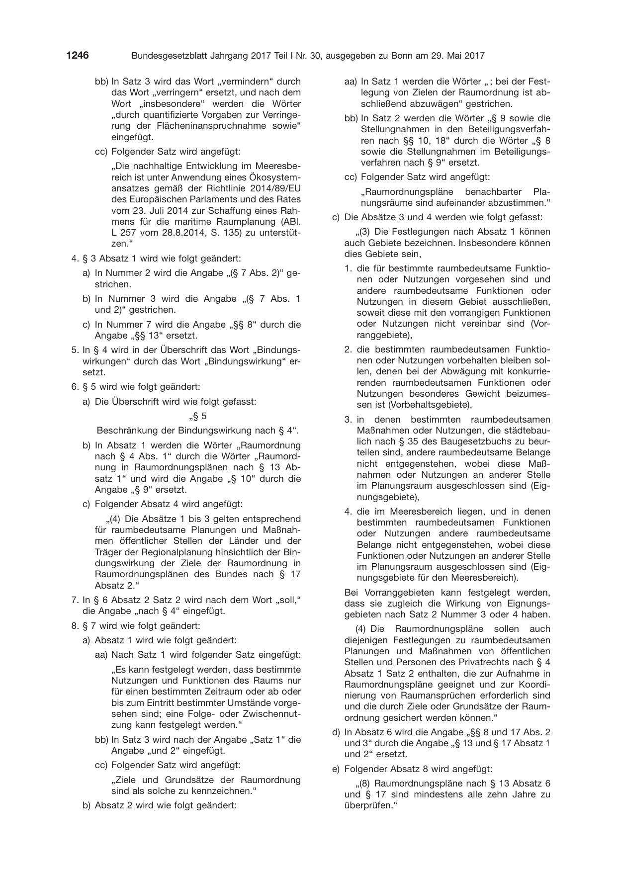 BGBl. 2017, Seite 1246 — Originalseite als Abbildung