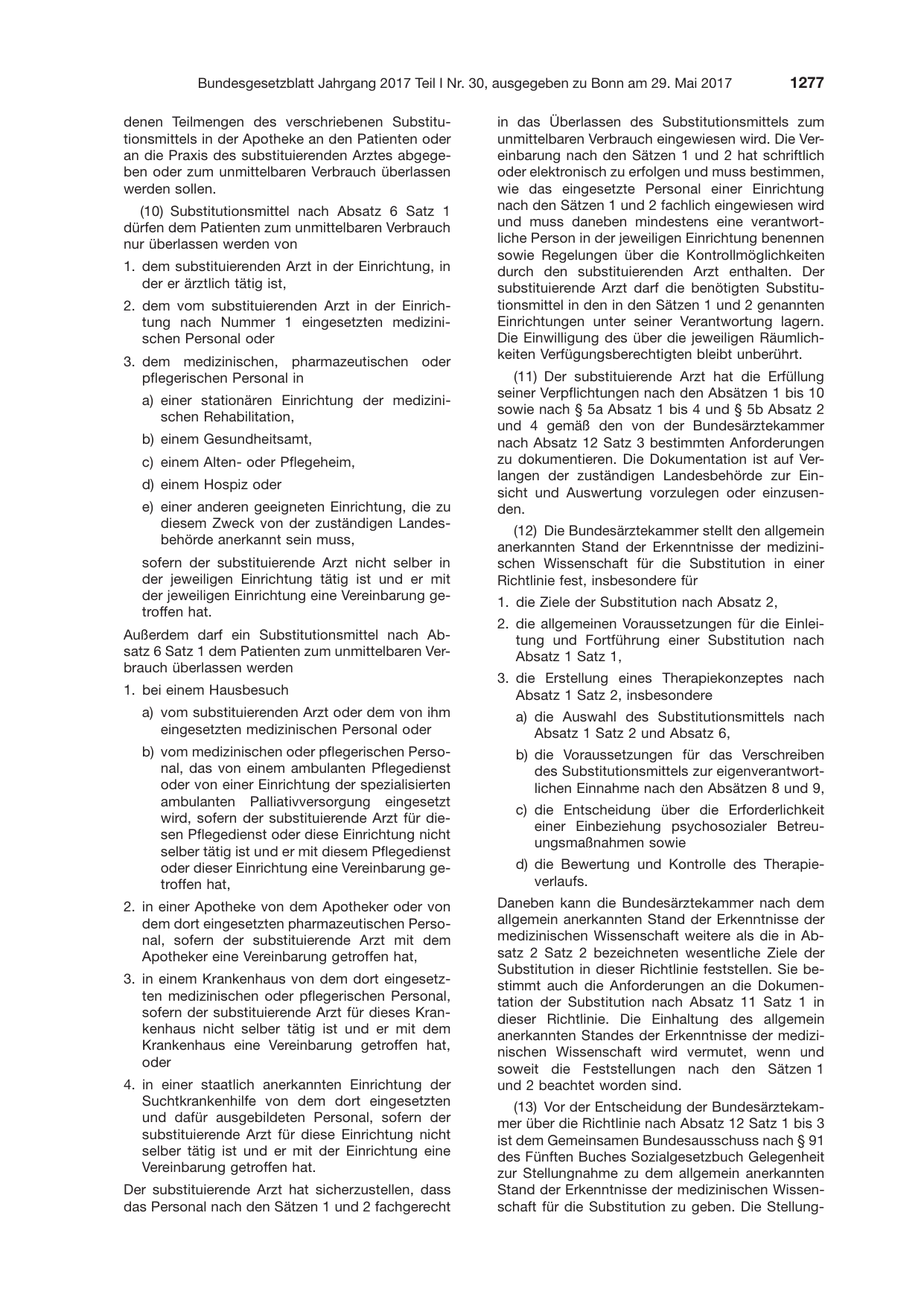 BGBl. 2017, Seite 1277 — Originalseite als Abbildung
