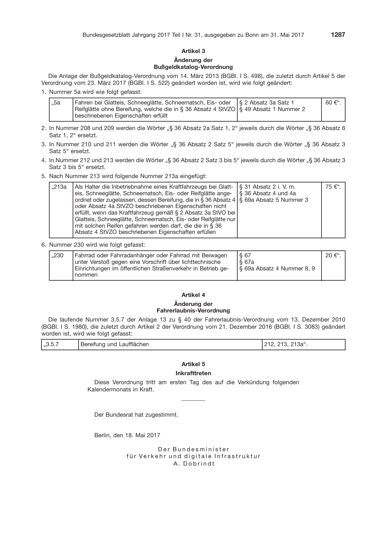 BGBl. 2017, Seite 1287 — Originalseite als Abbildung